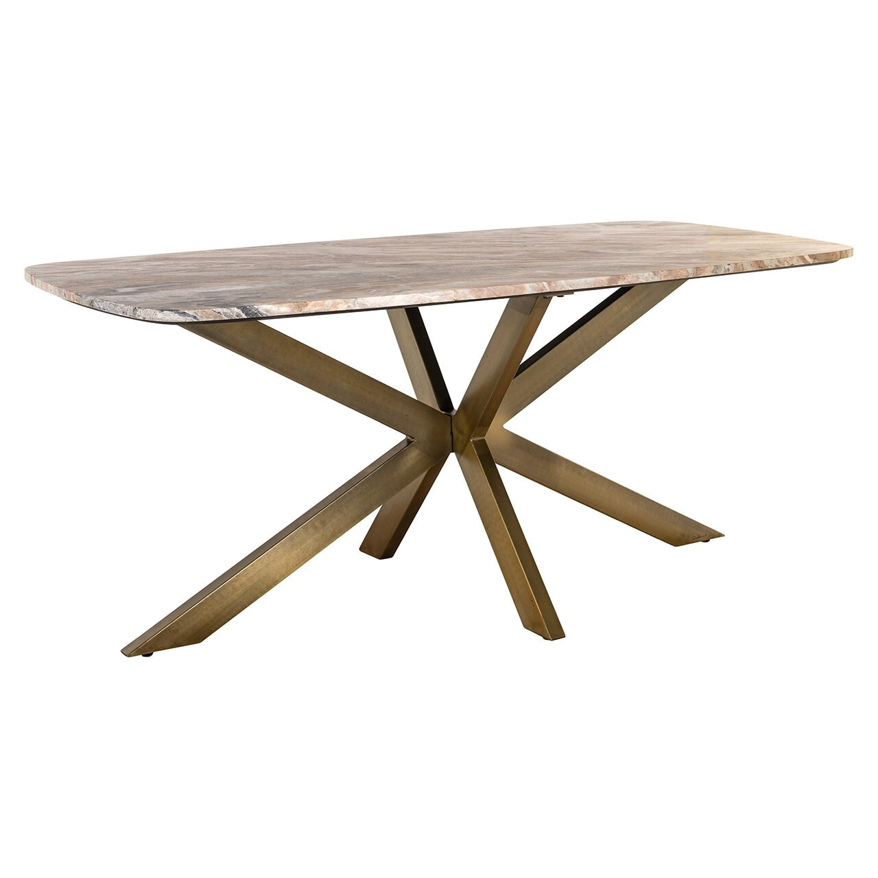 Richmond Deens Ovale Eettafel 'Bottega' Marmer en brass