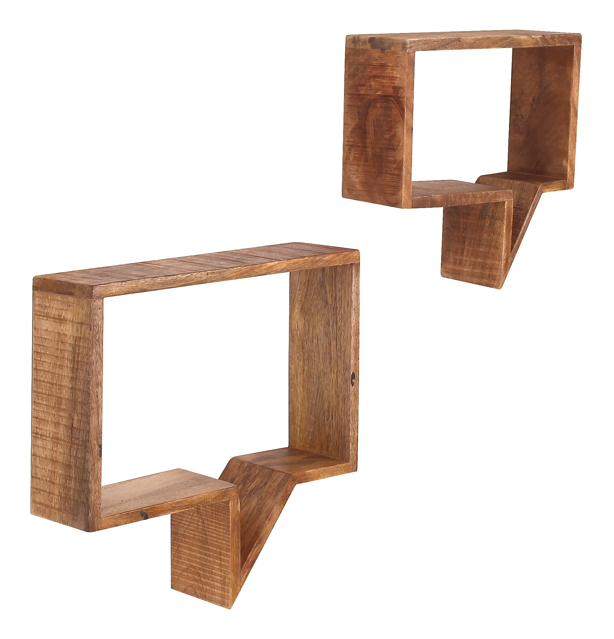 Artistiq Wandplank 'Aeden' Mangohout, Set van 2 stuks