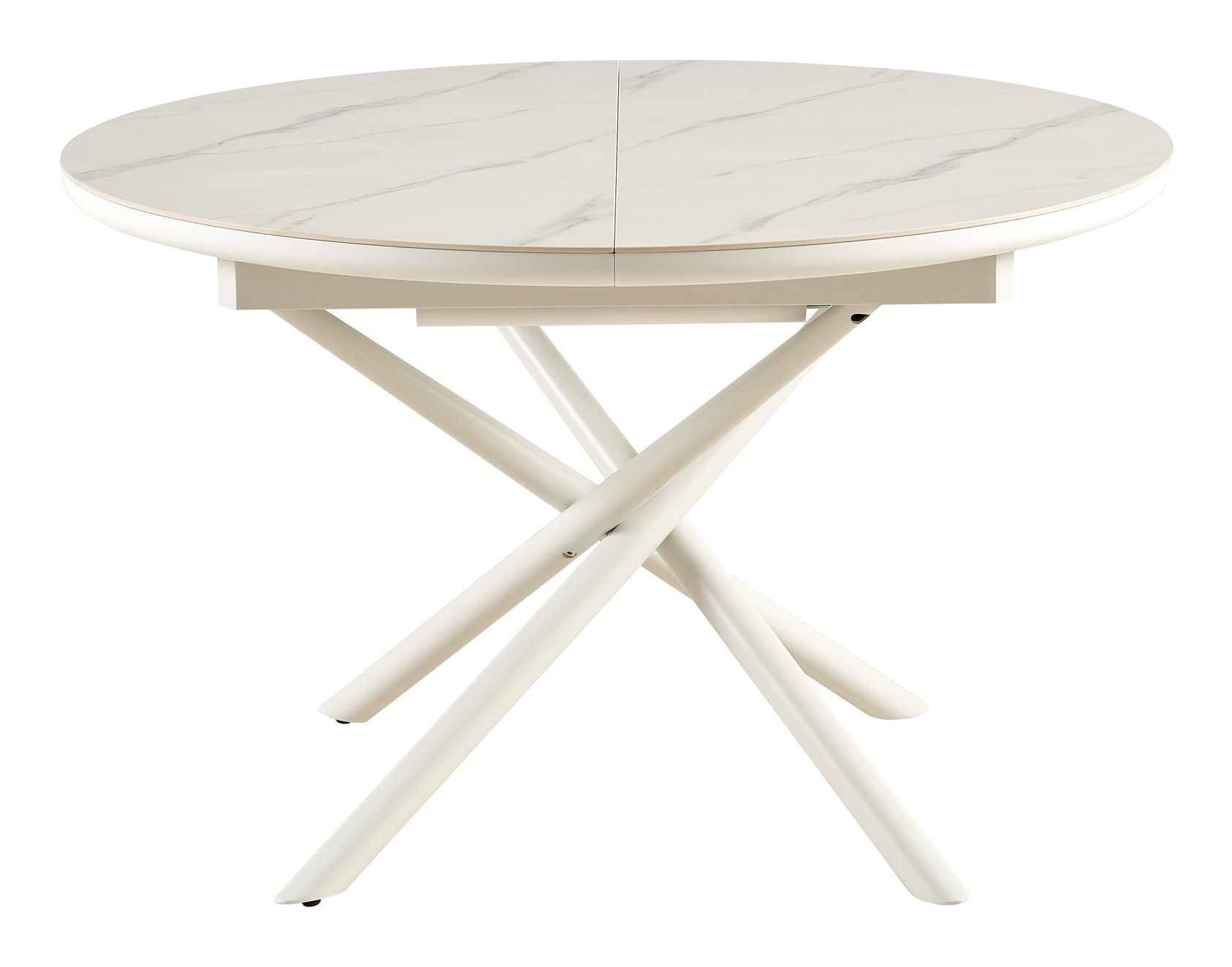 Artistiq Uitschuifbare Eettafel 'Arminda' 120 / 160 x 120cm, kleur wit