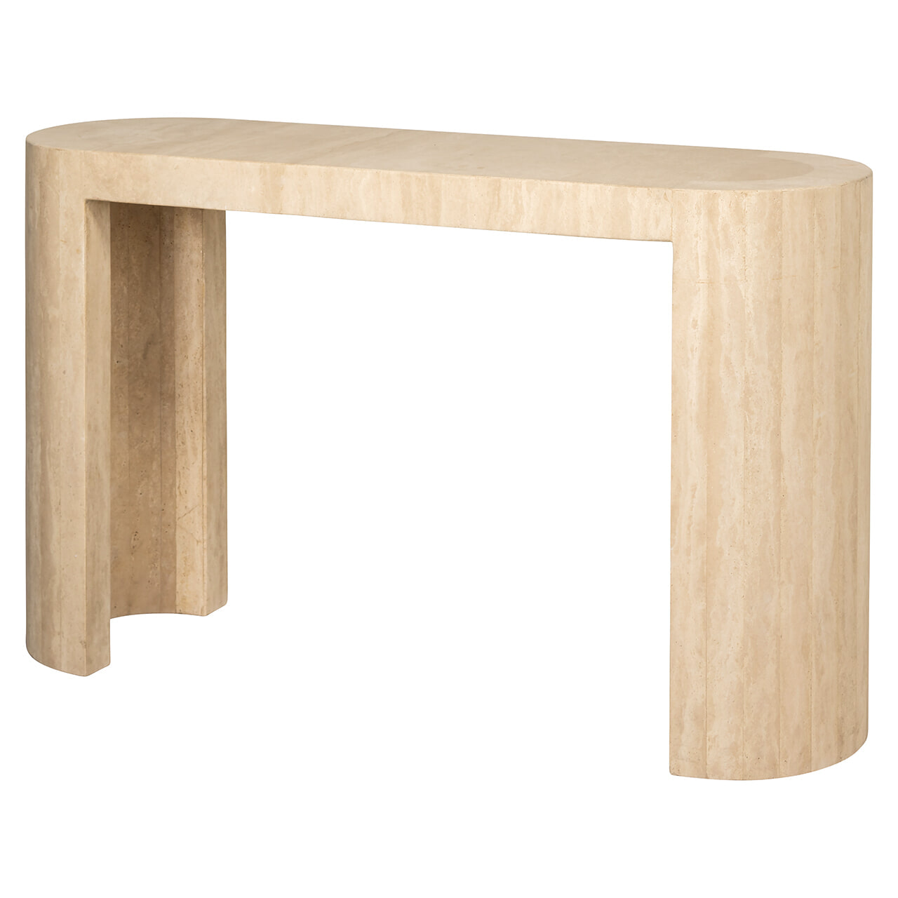Richmond Ovale Sidetable 'Biltmore' Travertin, 140cm