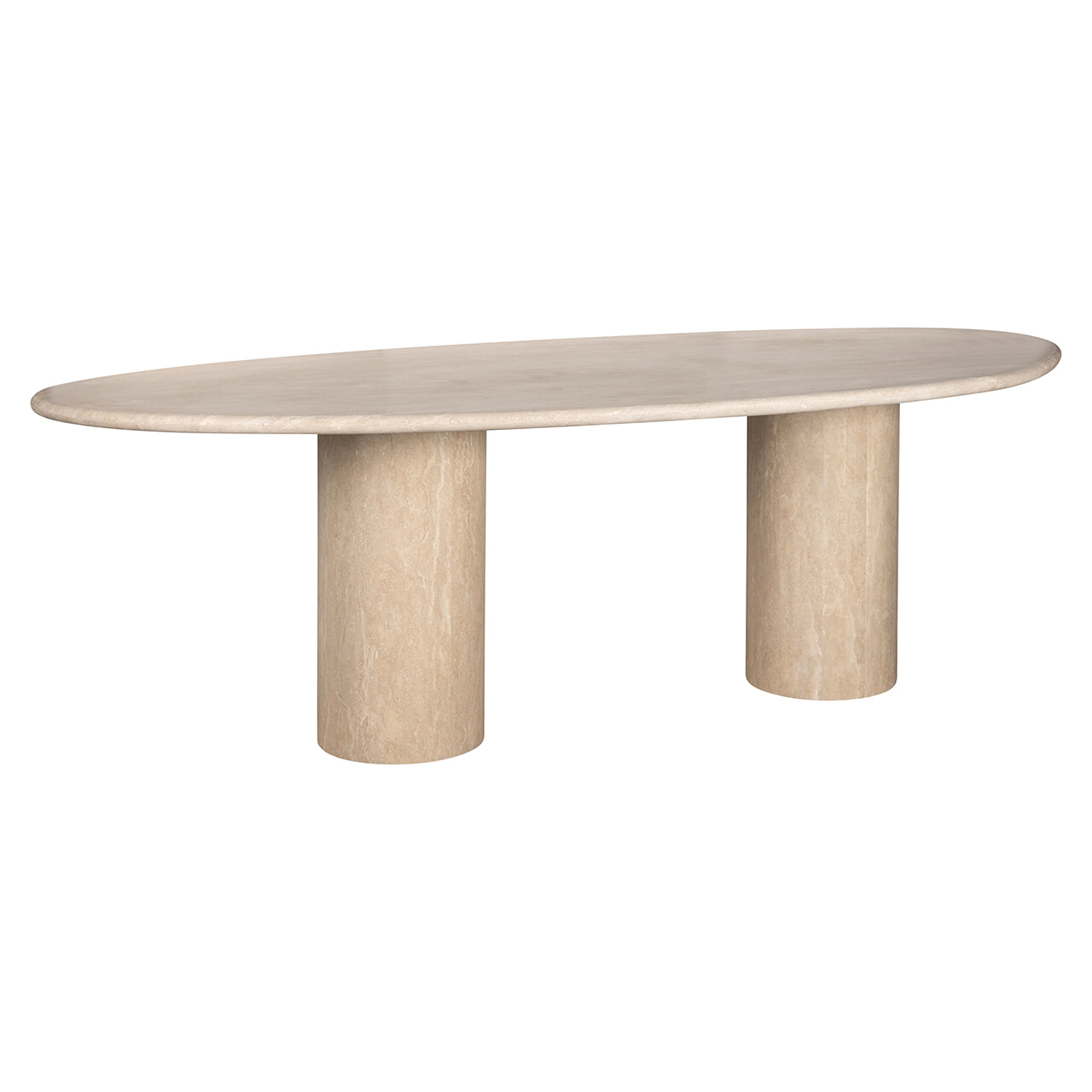 Richmond Interiors Richmond Organische Eettafel Renaissance Travertin, 240 x 100cm - Beige