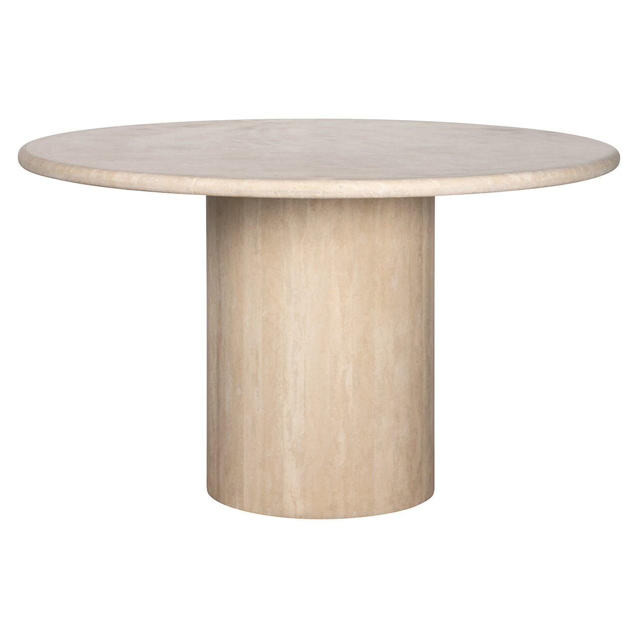 Richmond Interiors Richmond Ronde Eettafel Renaissance Travertin, 130cm - Beige