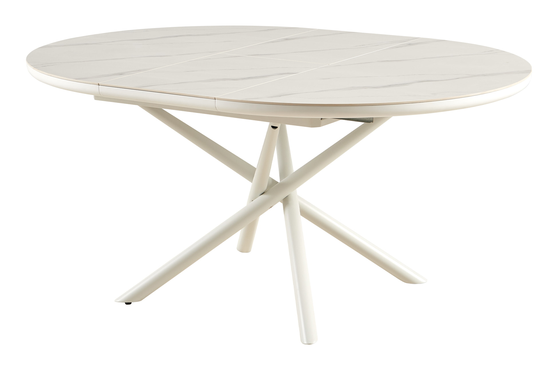 Artistiq Uitschuifbare Eettafel 'Arminda' 120 / 160 x 120cm, kleur wit