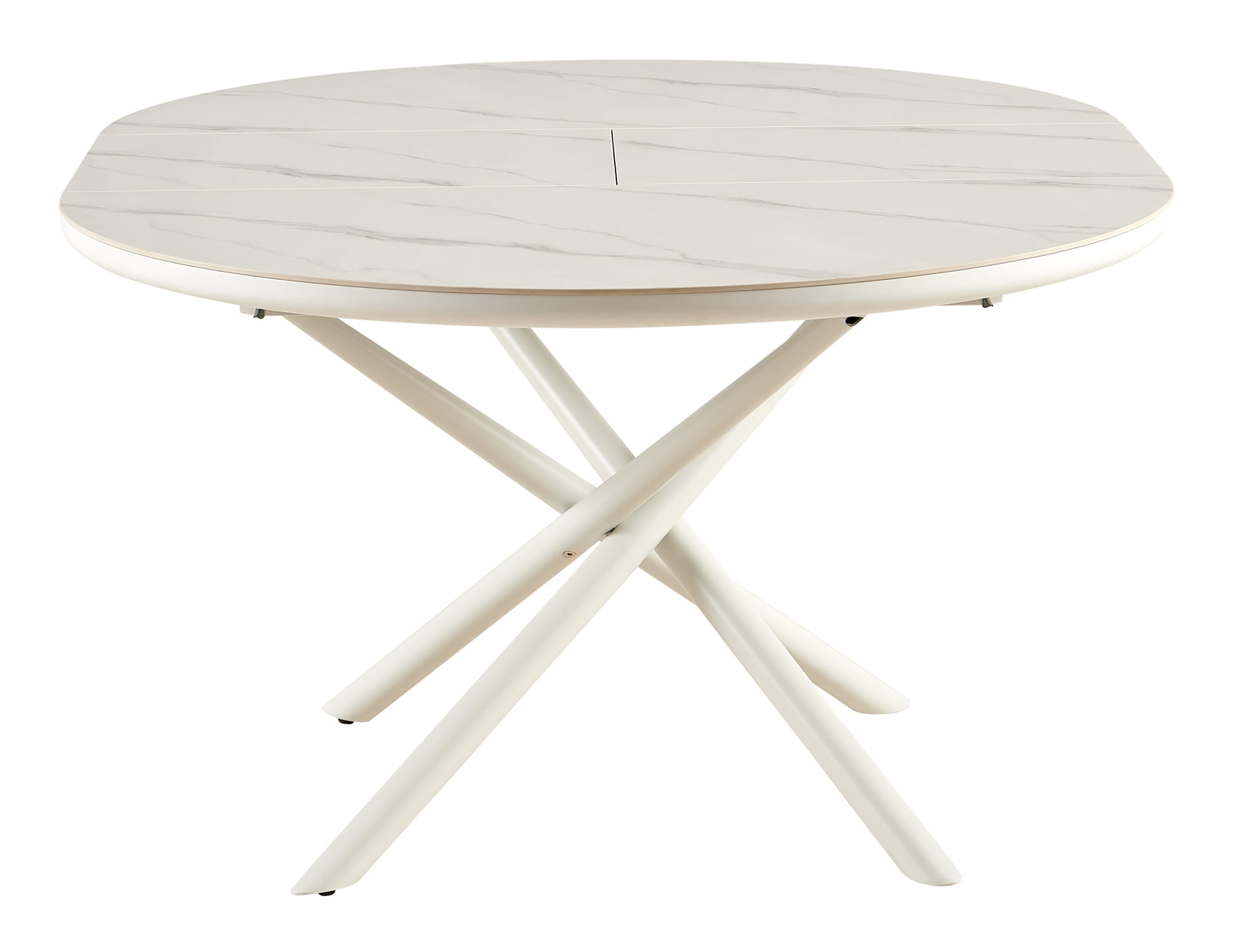 Artistiq Uitschuifbare Eettafel 'Arminda' 120 / 160 x 120cm, kleur wit