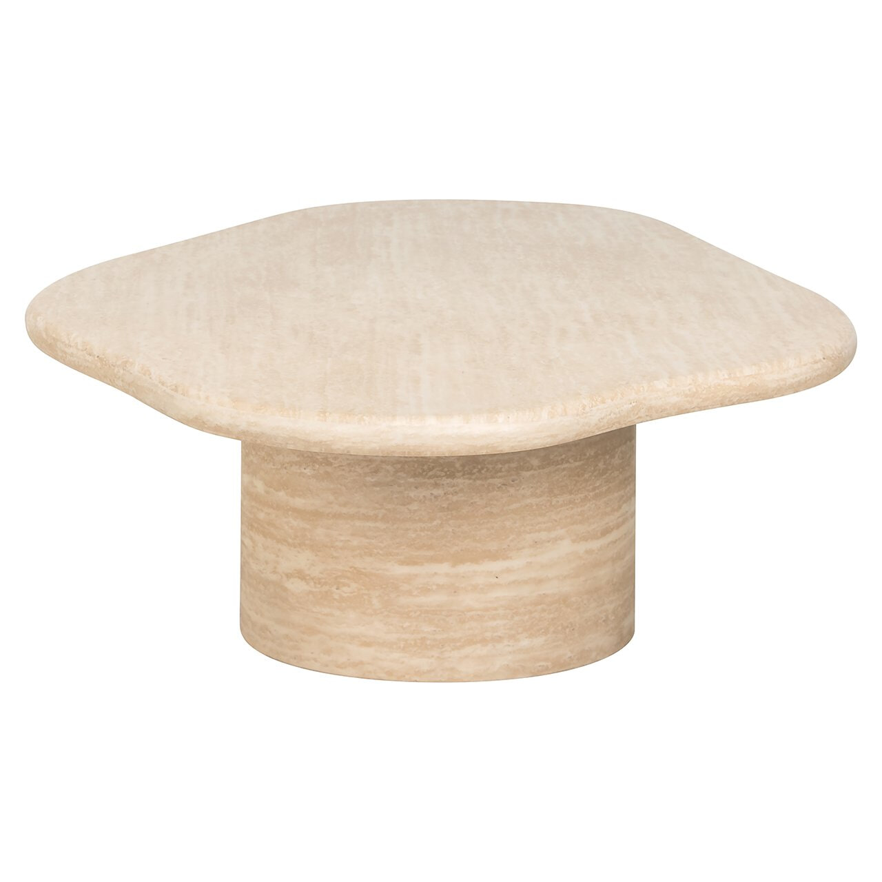 Richmond Organische Salontafel 'Fictus' Travertin look, 130 x 80cm