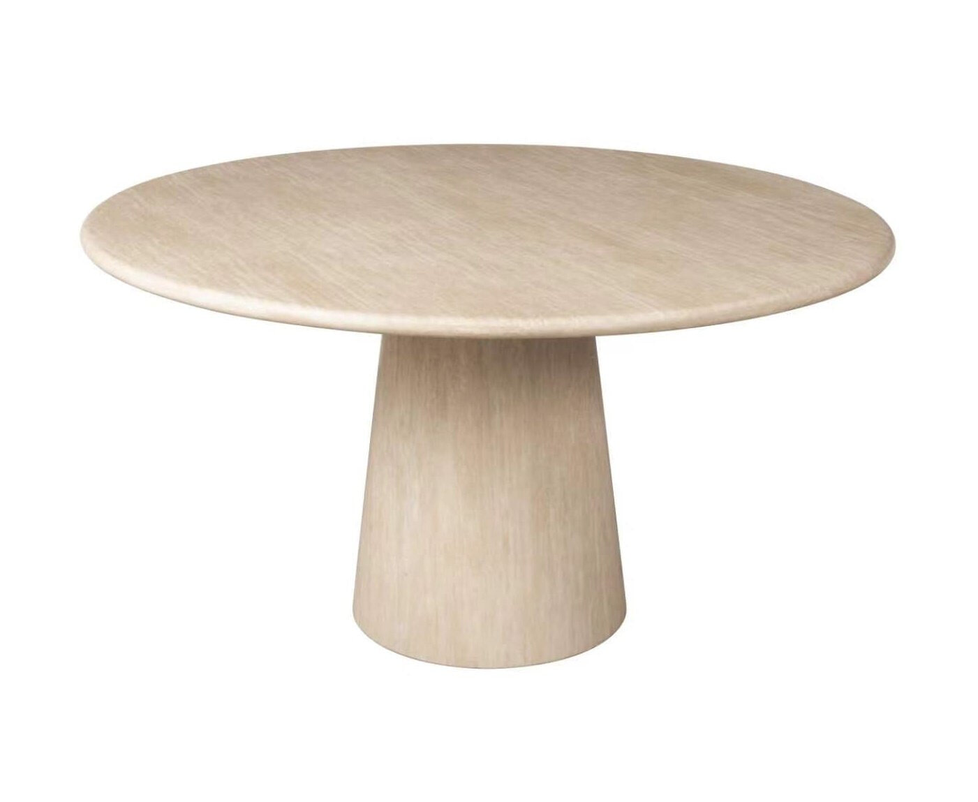 Richmond Ronde Eettafel Fictus Faux Travertin, 140cm - Beige - Japandi