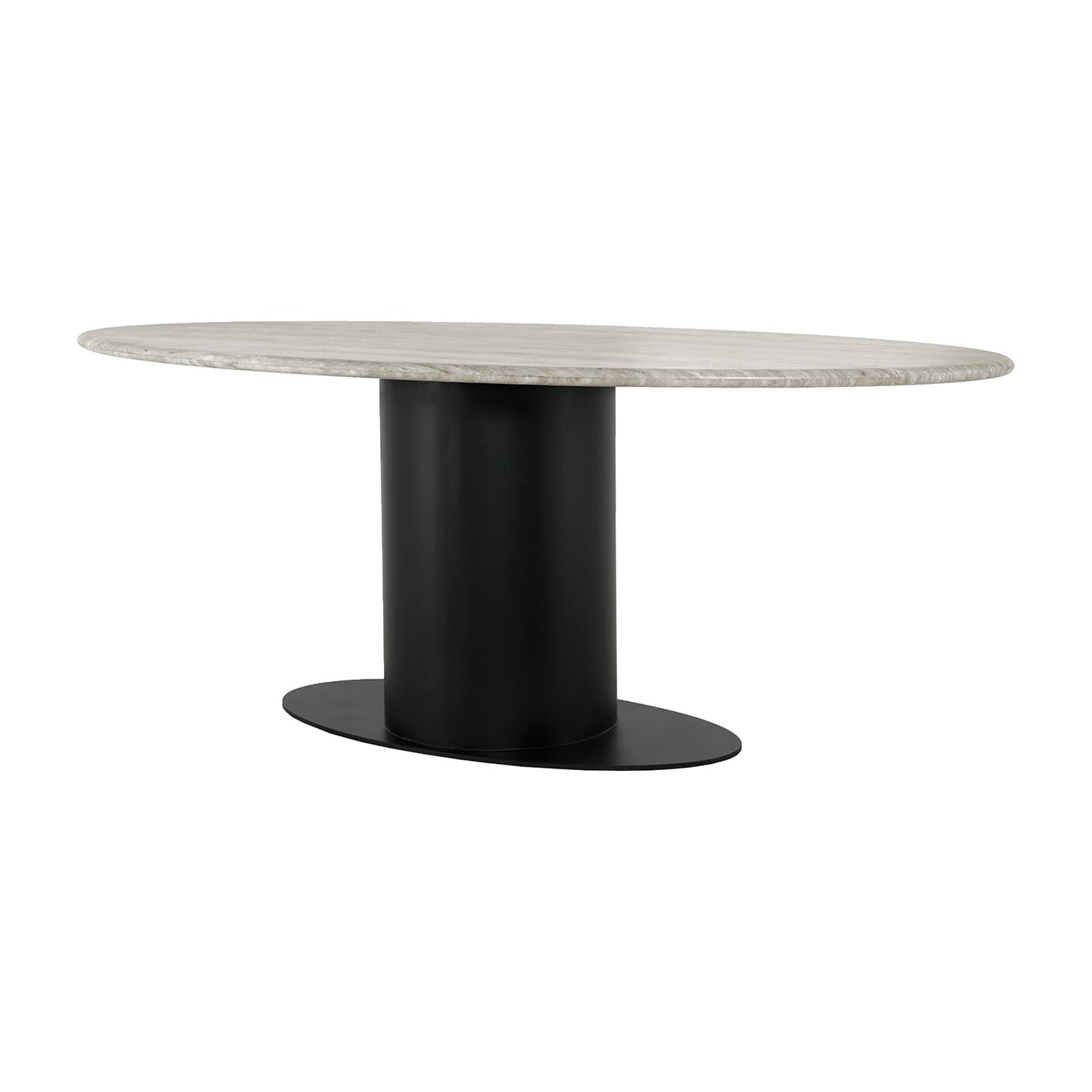 Richmond Ovale Eettafel Brodman Marmer, 200 x 100cm - Wit - Ovaal