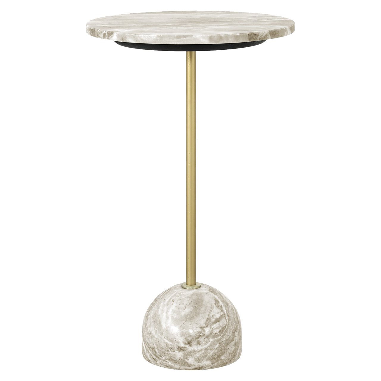 Richmond Ronde Bijzettafel Kobe Marmer, 35cm - Beige