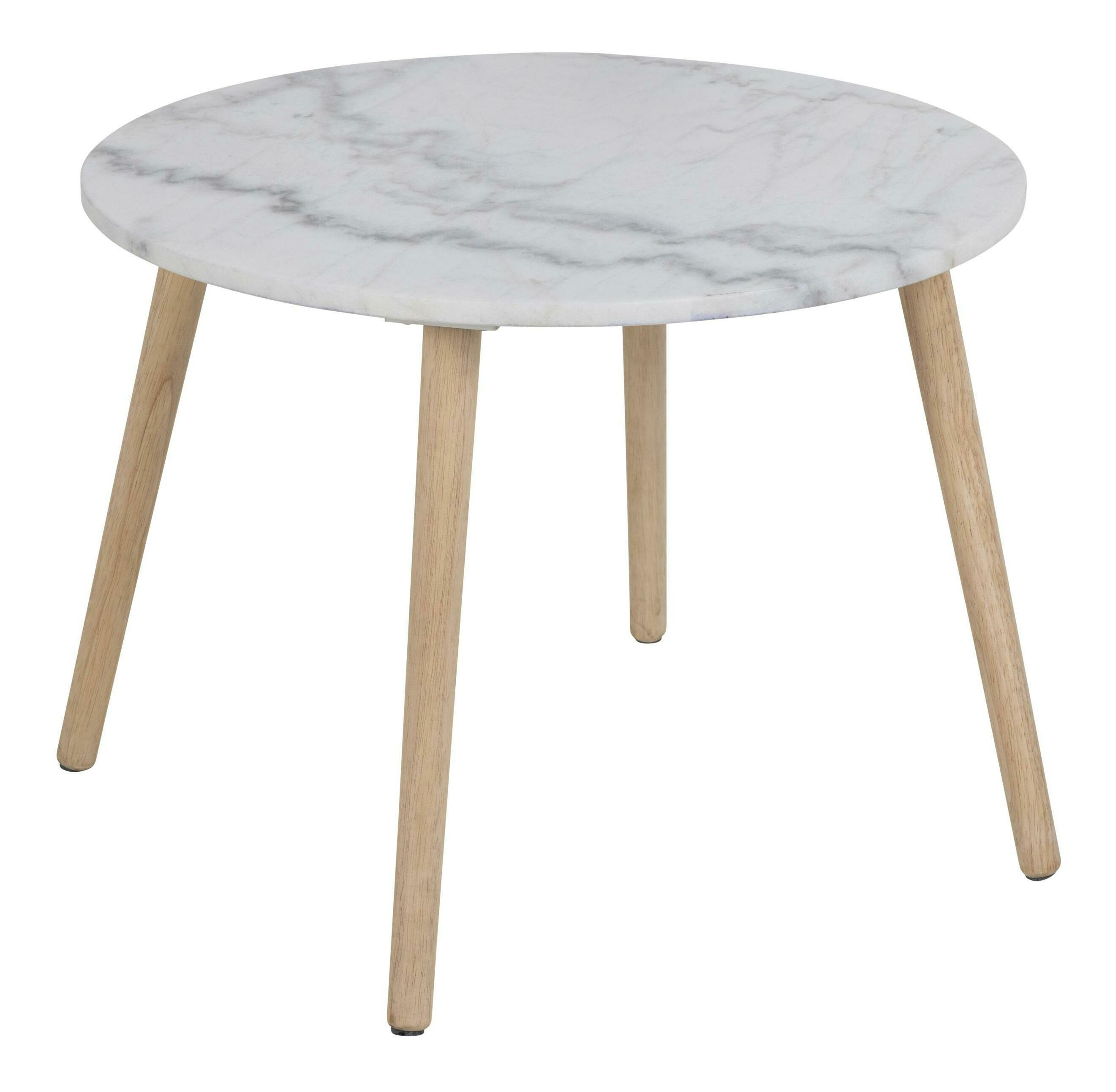 Bendt Ronde Salontafel Keno Marmer, 60cm - Wit