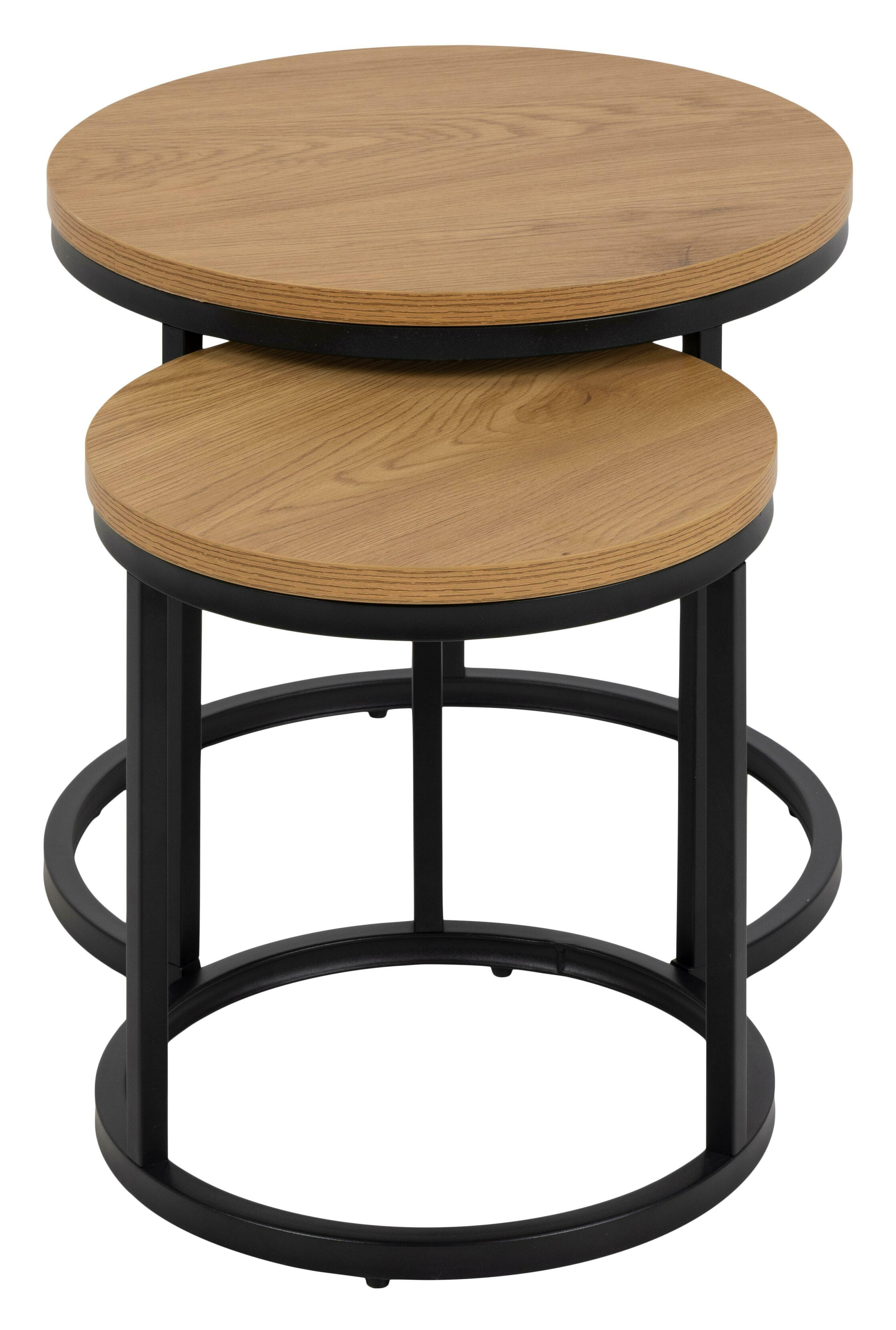 Bendt Bijzettafel 'Flemming' Eiken, Set van 2 stuks