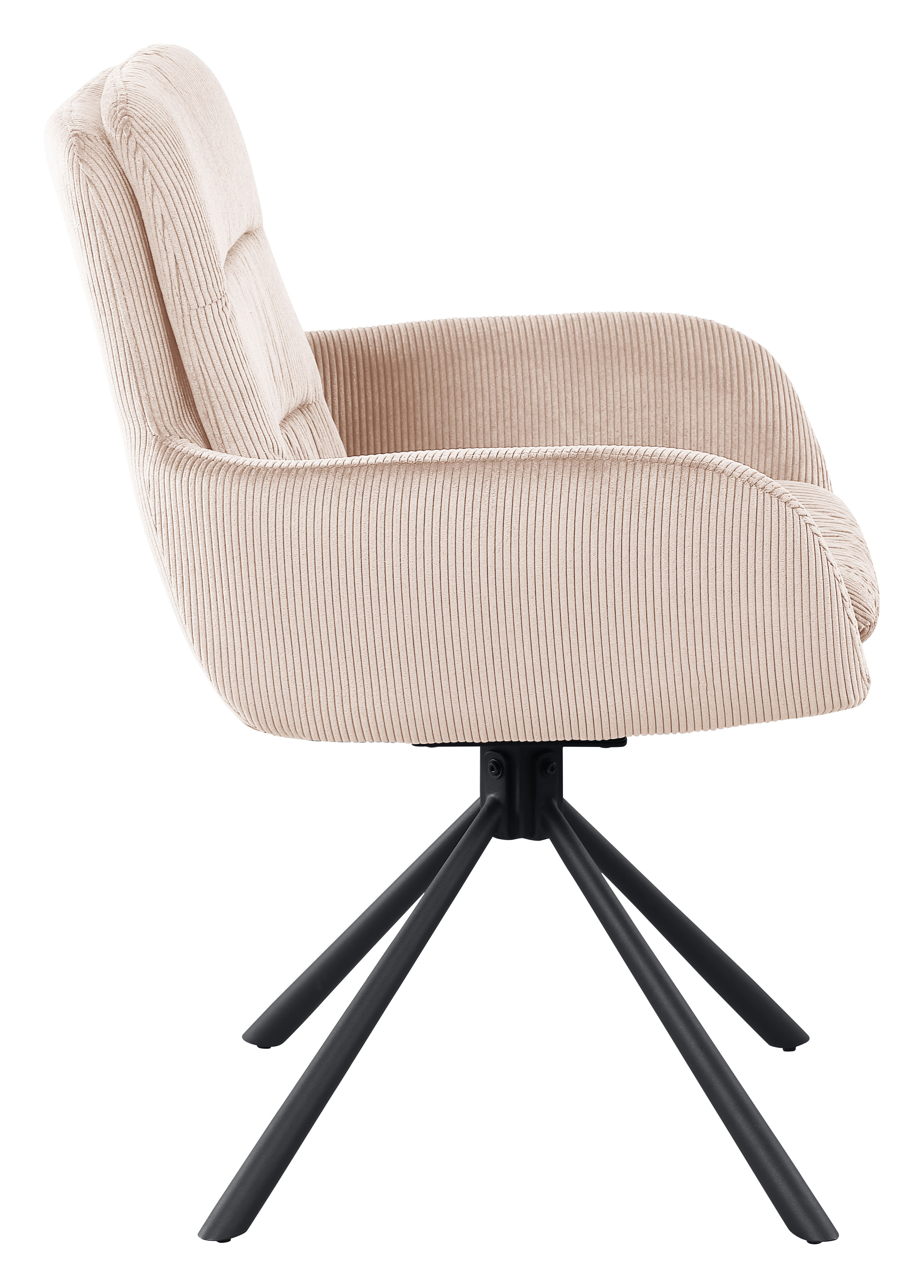 Artistiq Draaibare Eetkamerstoel 'Lashon' Rib, kleur Beige