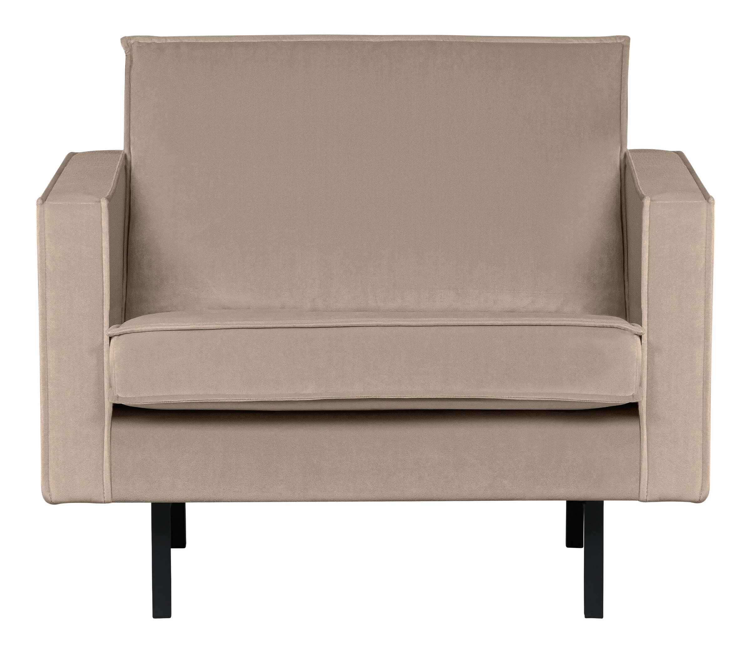 WOOOD Fauteuil 'Rodeo' Velvet, kleur Khaki