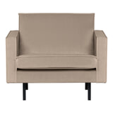 WOOOD Fauteuil 'Rodeo' Velvet, kleur Khaki