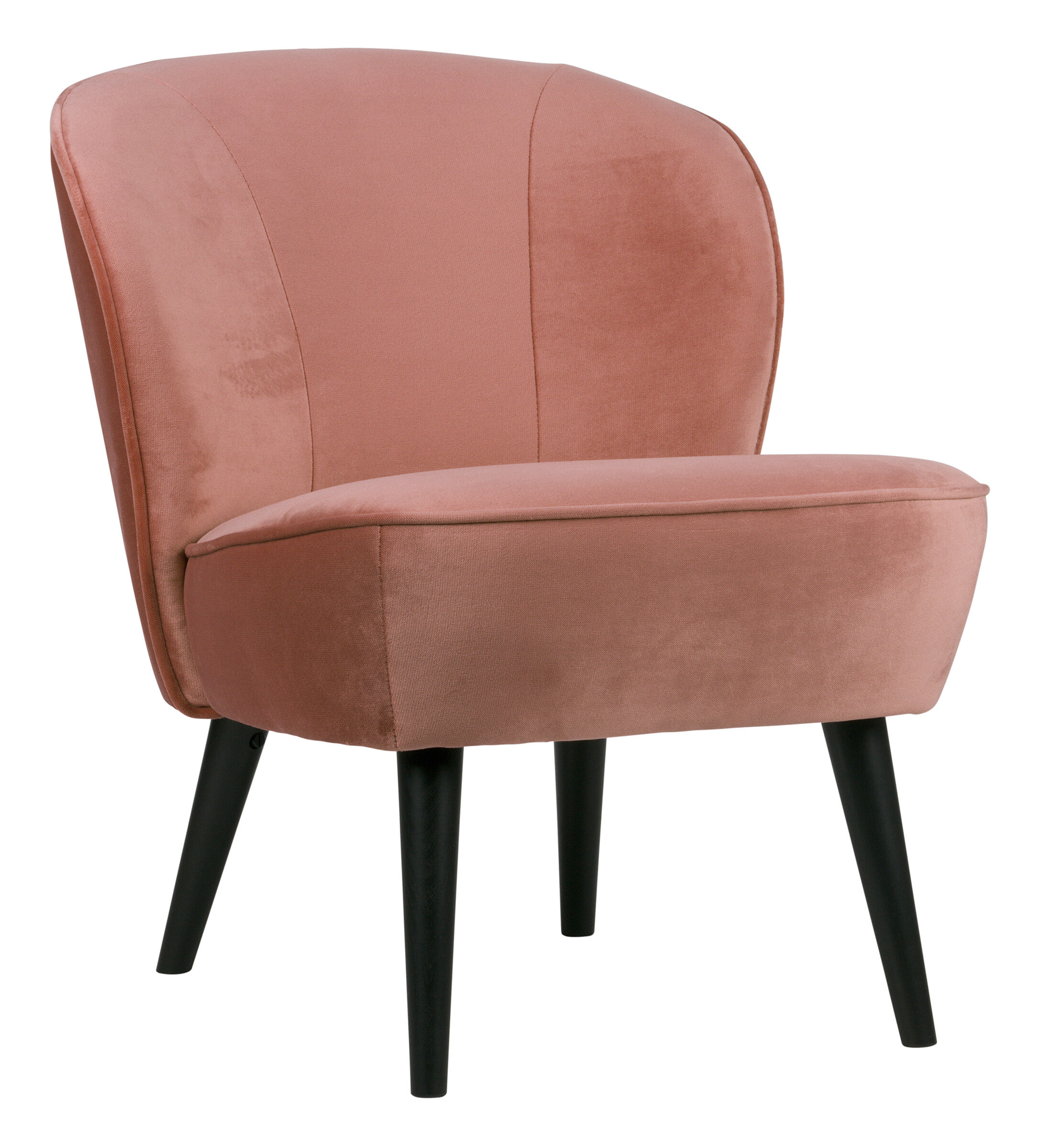 WOOOD Fauteuil 'Sara' Velvet, kleur Oudroze