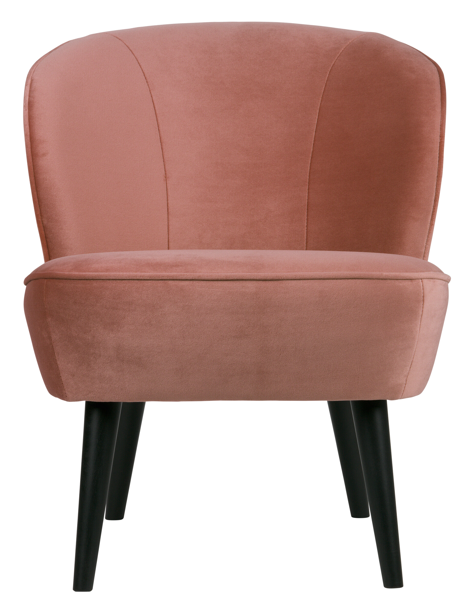 WOOOD Fauteuil 'Sara' Velvet, kleur Oudroze