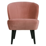 WOOOD Fauteuil 'Sara' Velvet, kleur Oudroze