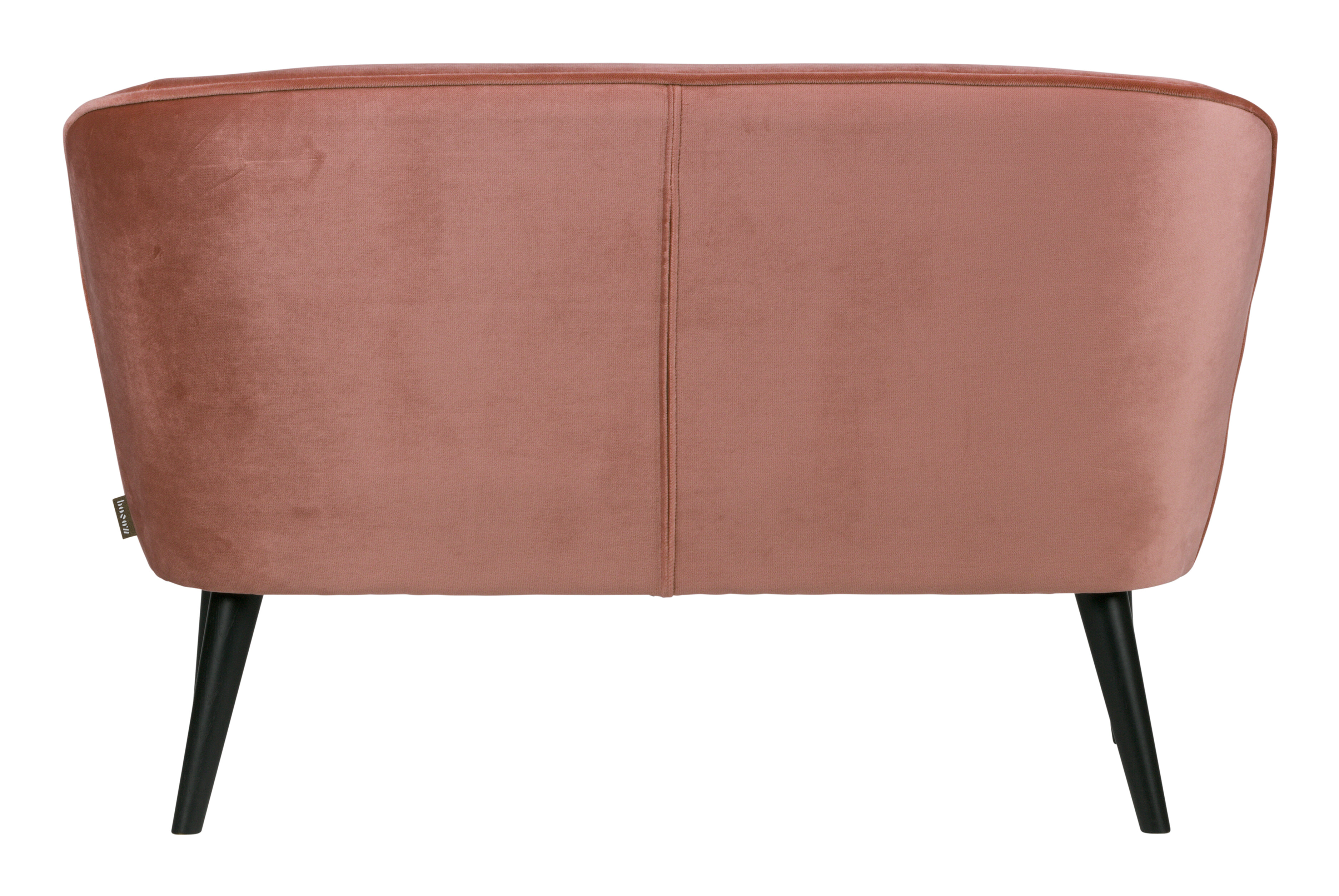 WOOOD Bankje 'Sara' Velvet 110cm, kleur Oudroze