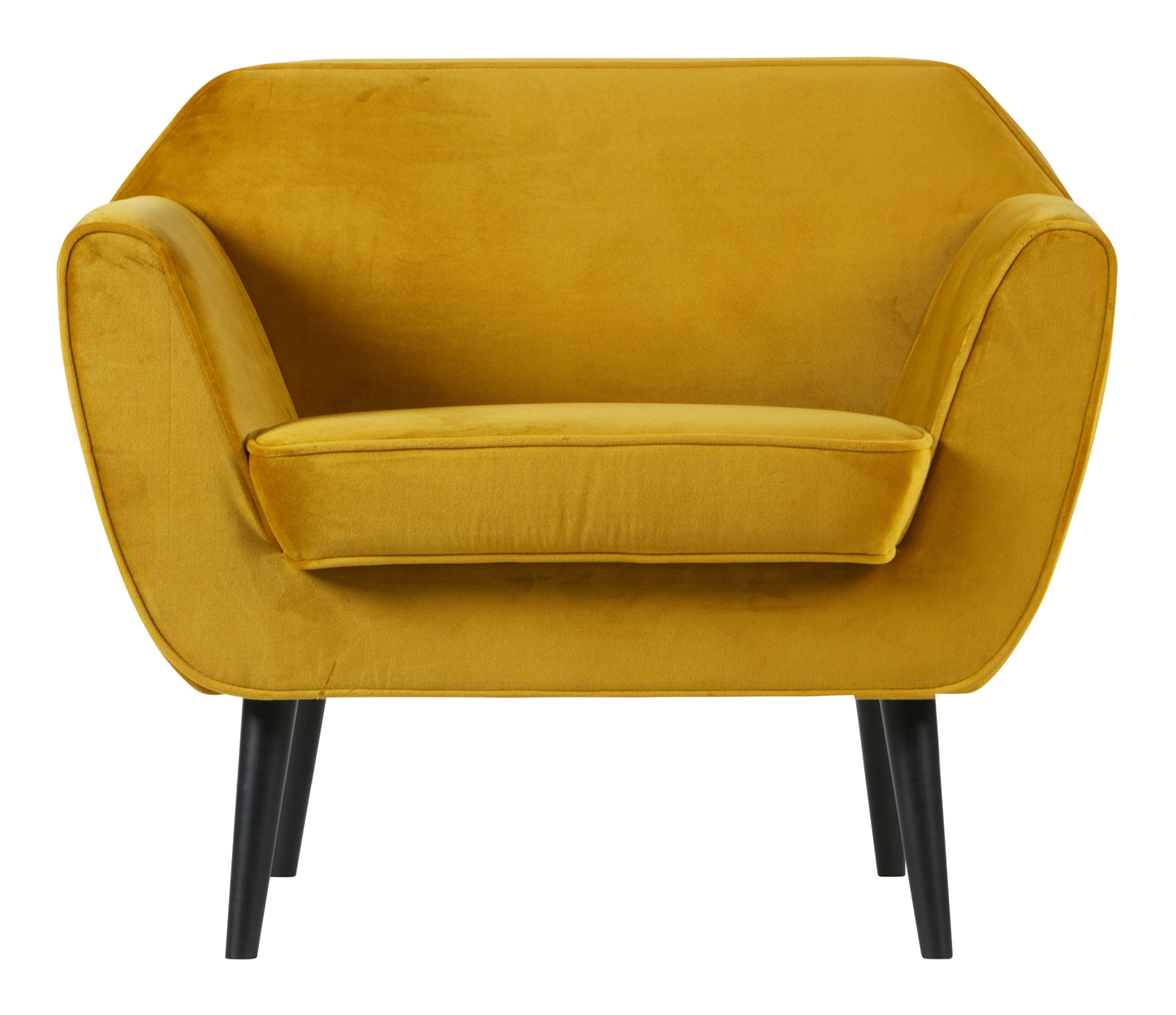 WOOOD Fauteuil 'Rocco' Velvet, kleur Okergeel