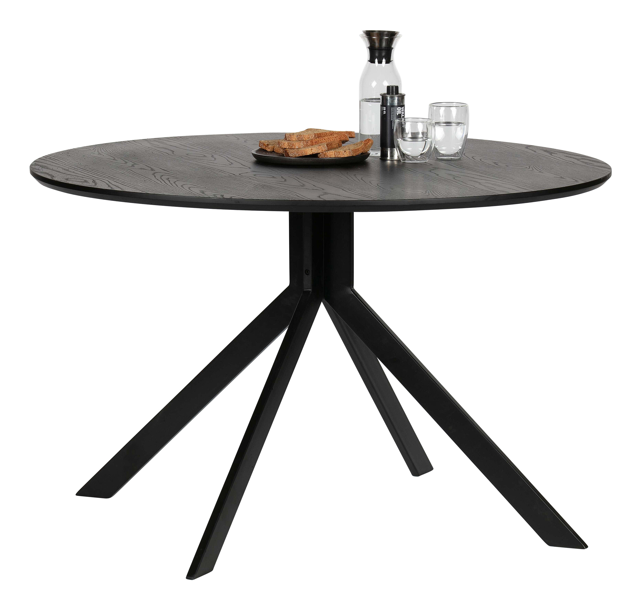 WOOOD Ronde Eettafel 'Bruno' 120cm, kleur zwart