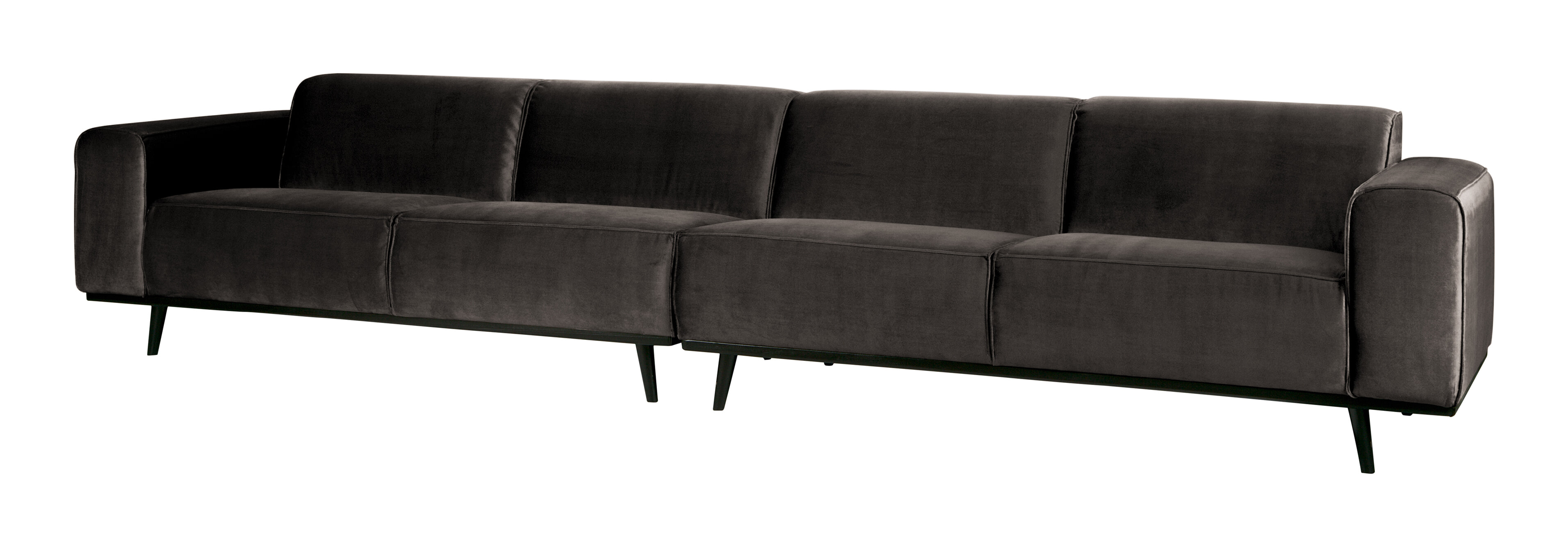 WOOOD Bank 'Statement' 4-zits xxl, Velvet, kleur Taupe