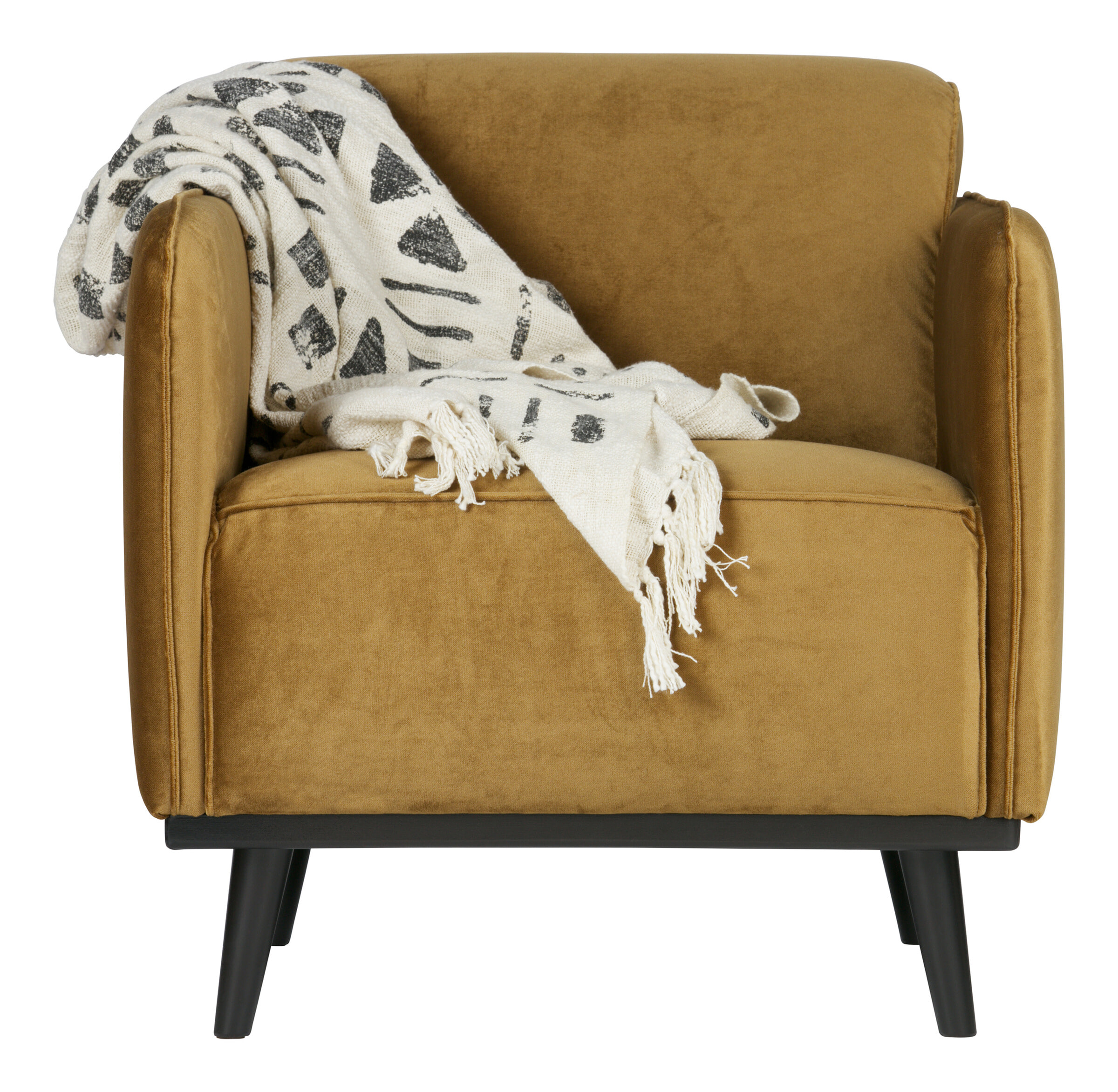 WOOOD Fauteuil 'Statement' Velvet, kleur Honey Yellow