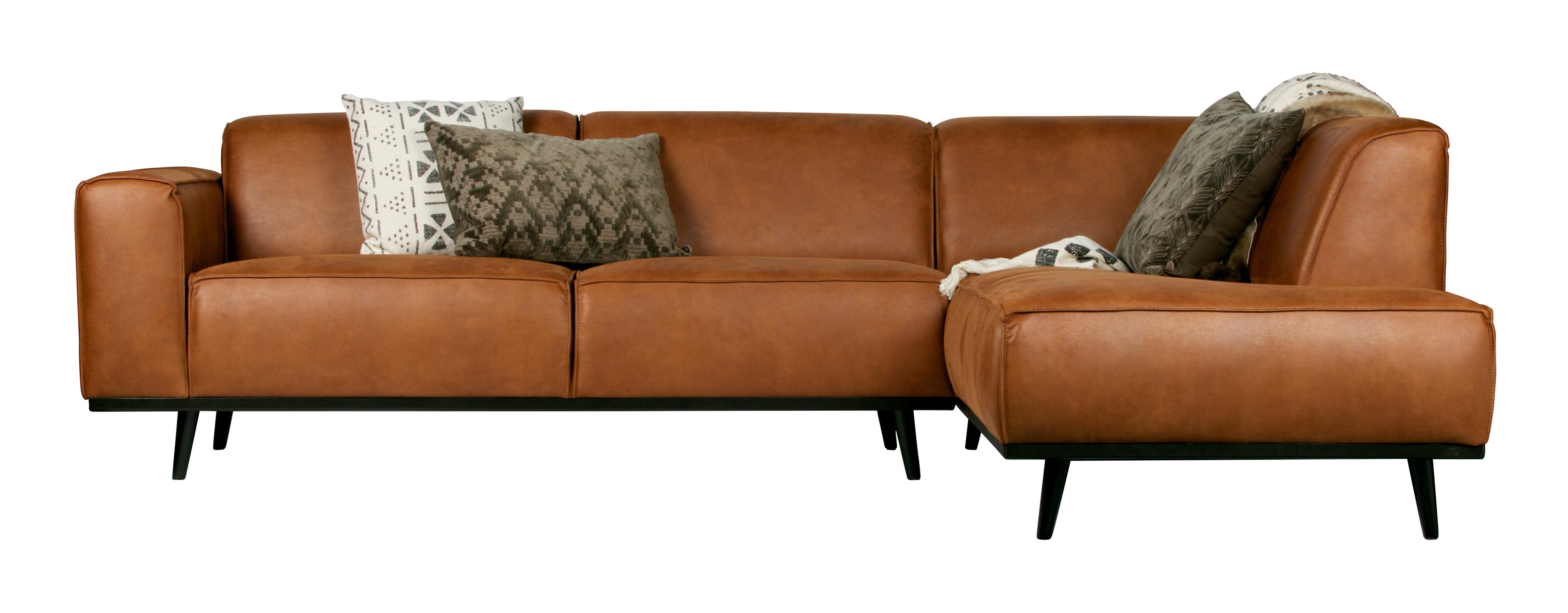 WOOOD Hoekbank 'Statement' Rechts, kleur Cognac