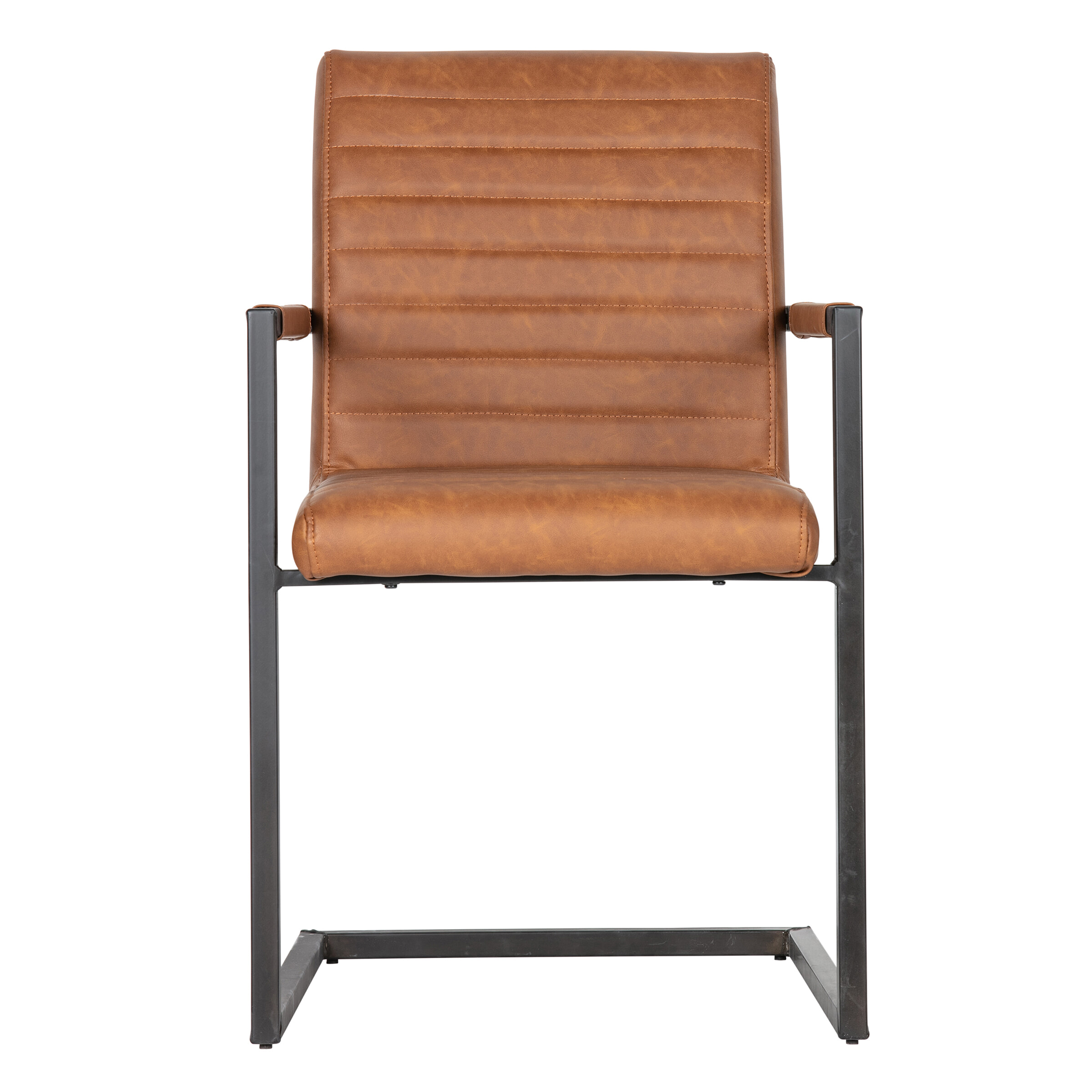 WOOOD Eetkamerstoel 'Bas' kleur Cognac