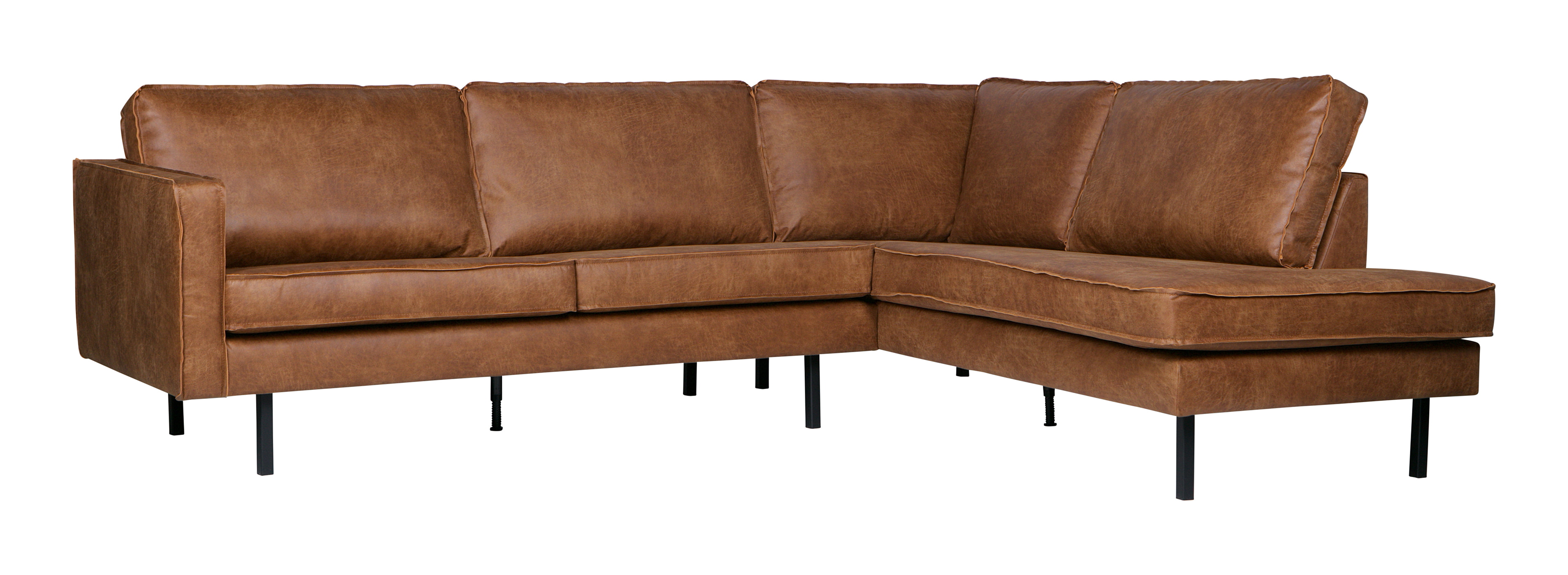 WOOOD Hoekbank 'Rodeo' Rechts, kleur Cognac