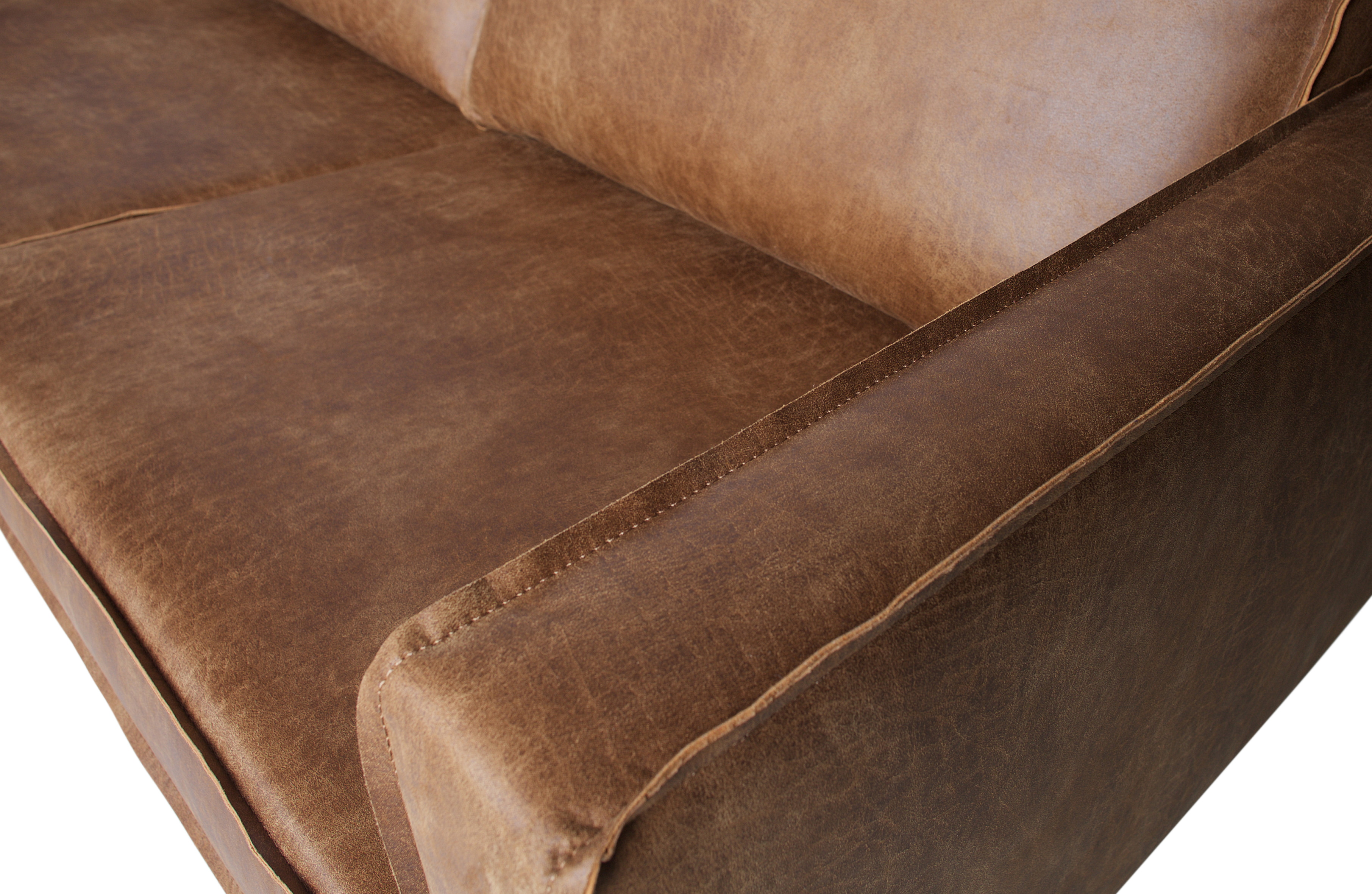 WOOOD Hoekbank 'Rodeo' Links, kleur Cognac