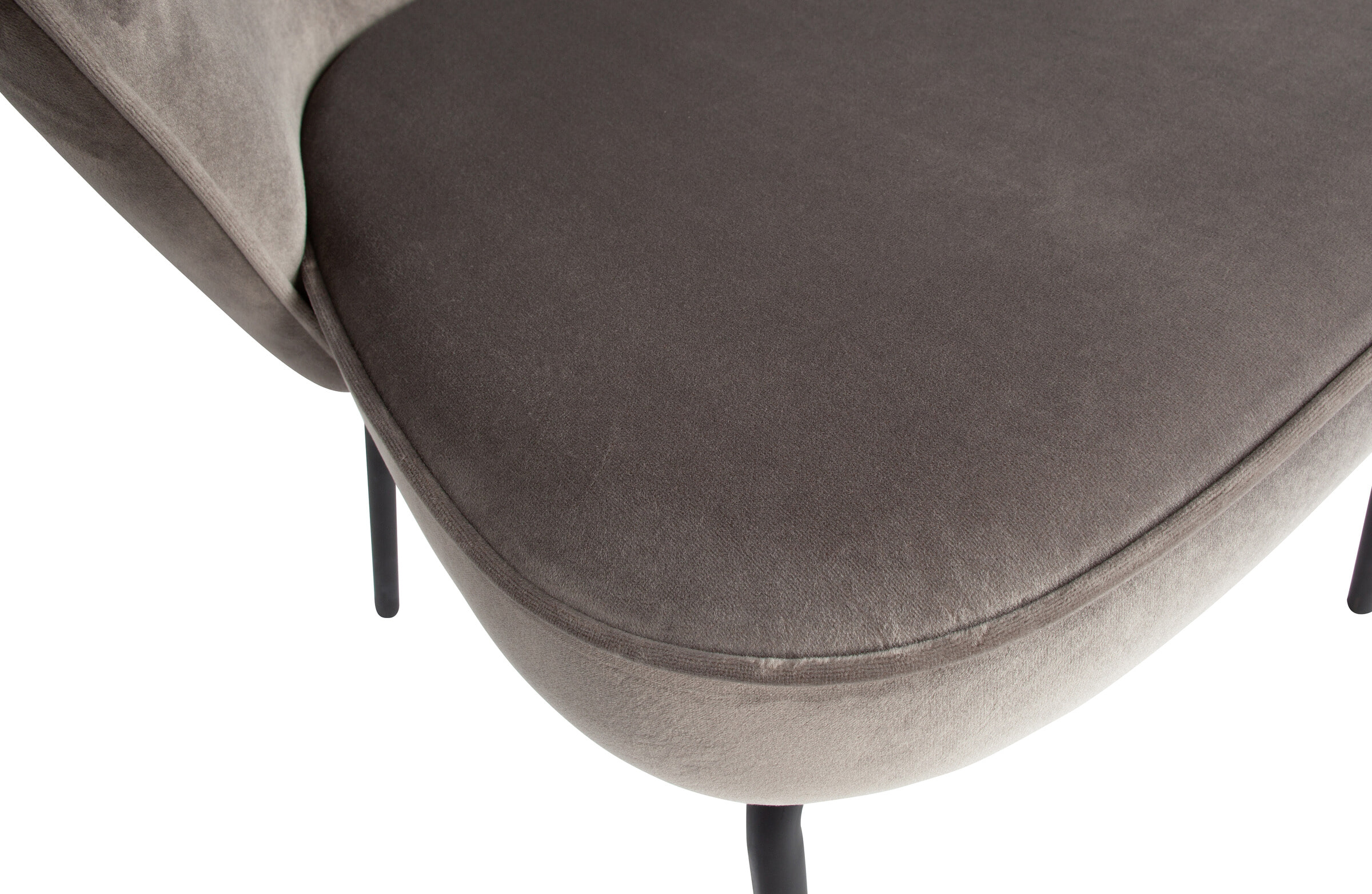 WOOOD Eetkamerstoel 'Admit' Velvet, kleur khaki