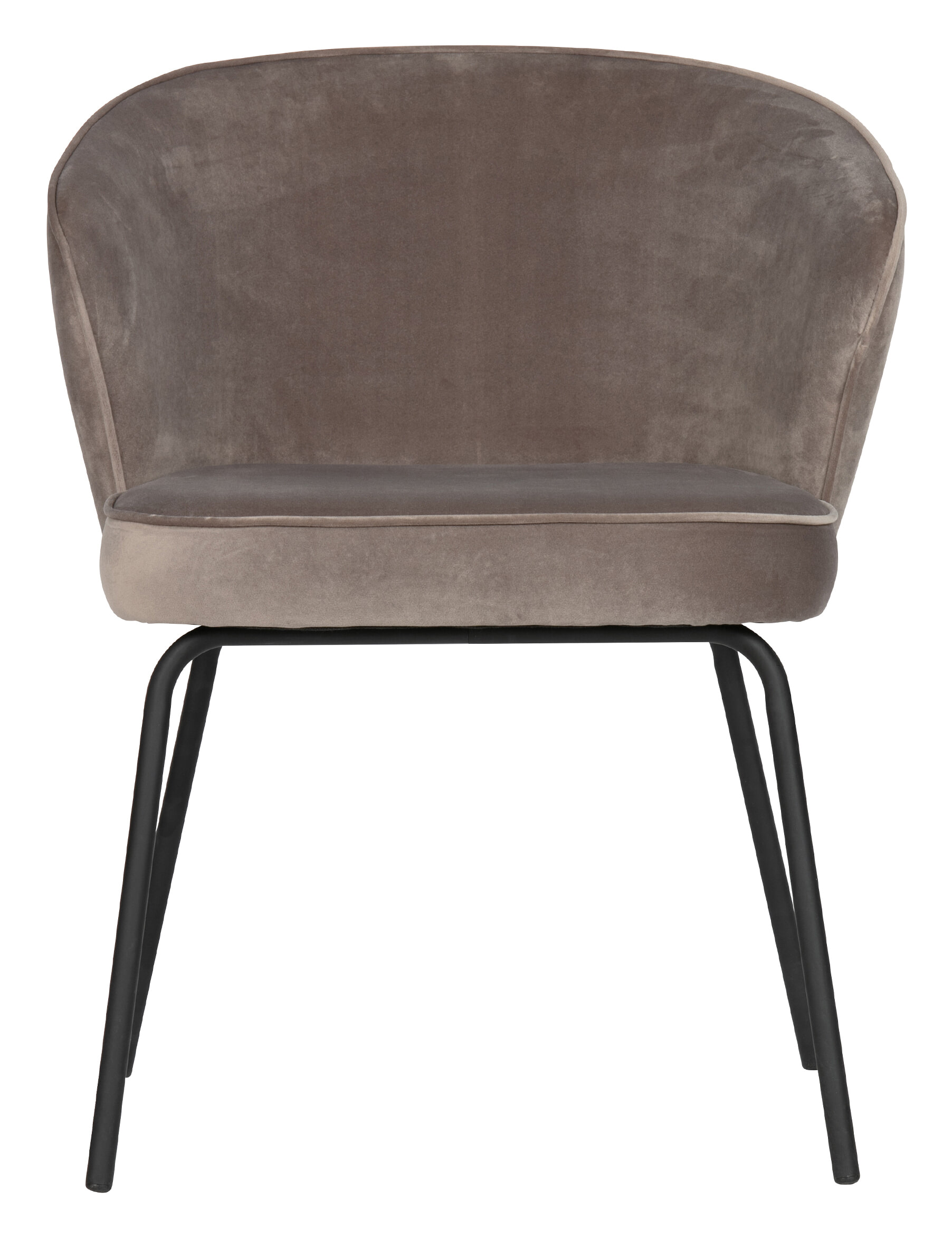 WOOOD Eetkamerstoel 'Admit' Velvet, kleur khaki