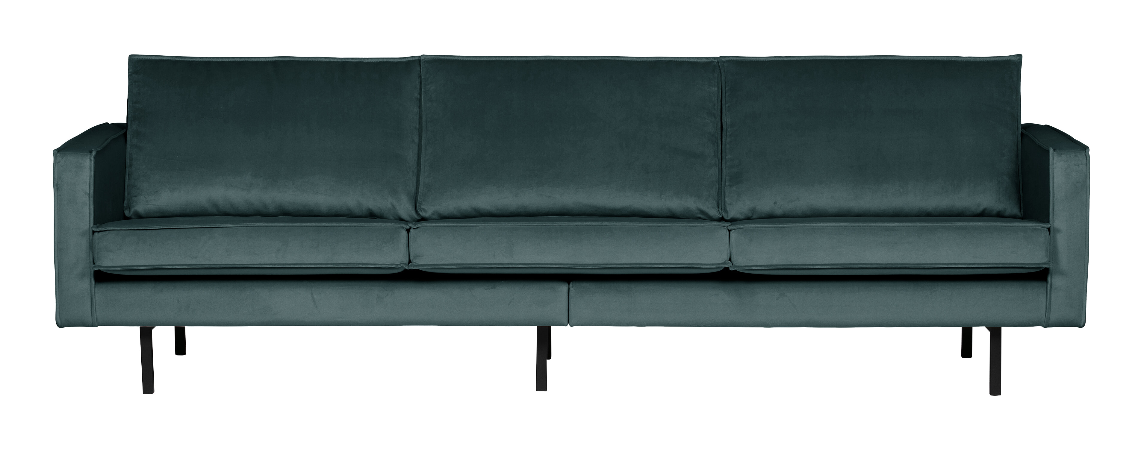 WOOOD Bank 3-zits 'Rodeo' Velvet, 277cm, kleur Blauwgroen