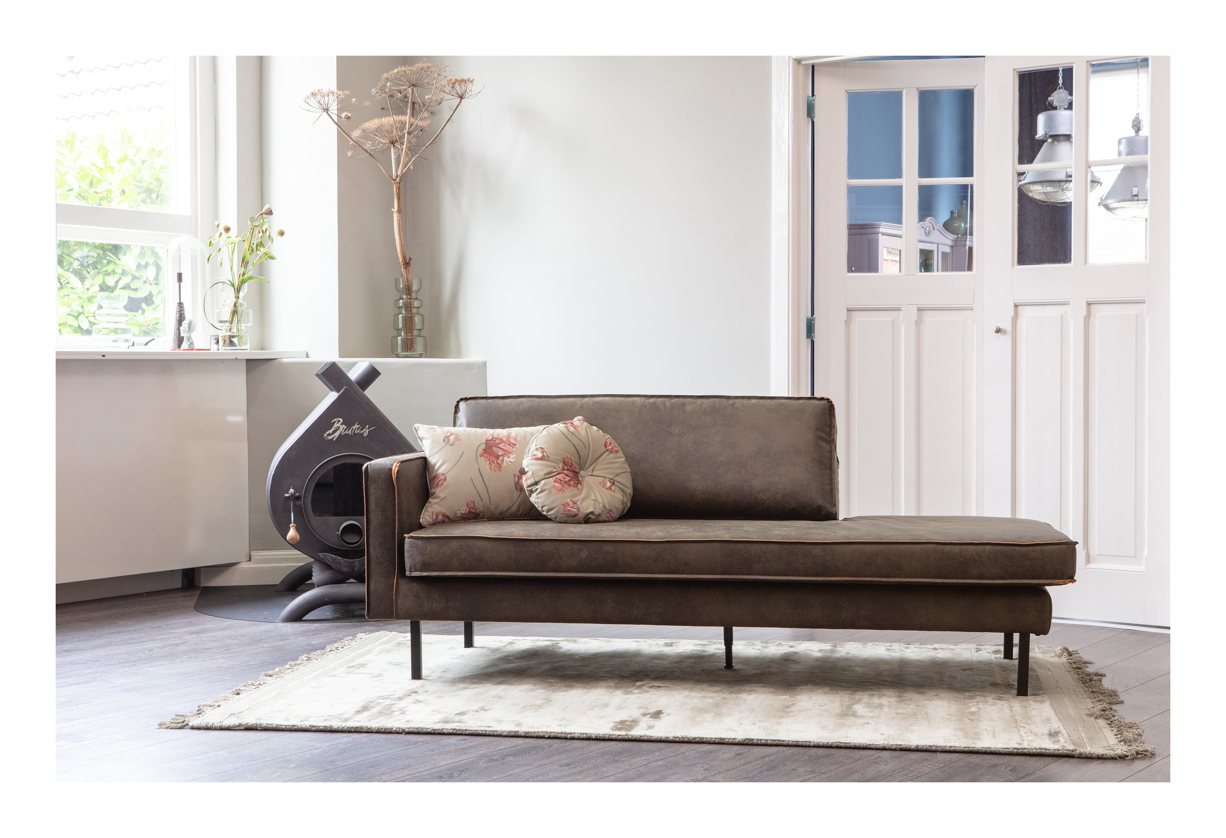WOOOD Daybed 'Rodeo' Links, kleur Army