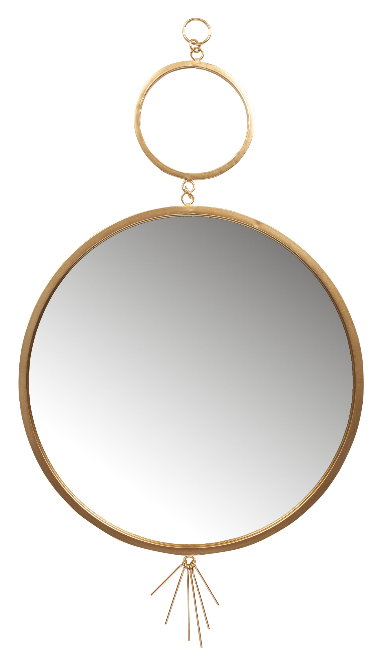 BePureHome Spiegel 'Tail' Ø51cm, kleur Antique Brass BePureHome Spiegel 'Tail' Ø51cm, kleur Antique Brass