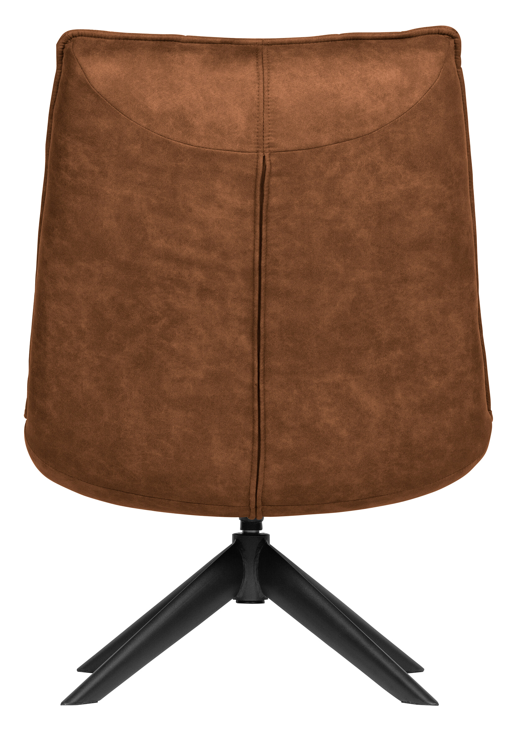 WOOOD Draaifauteuil 'Jouke' PU leder, kleur Cognac