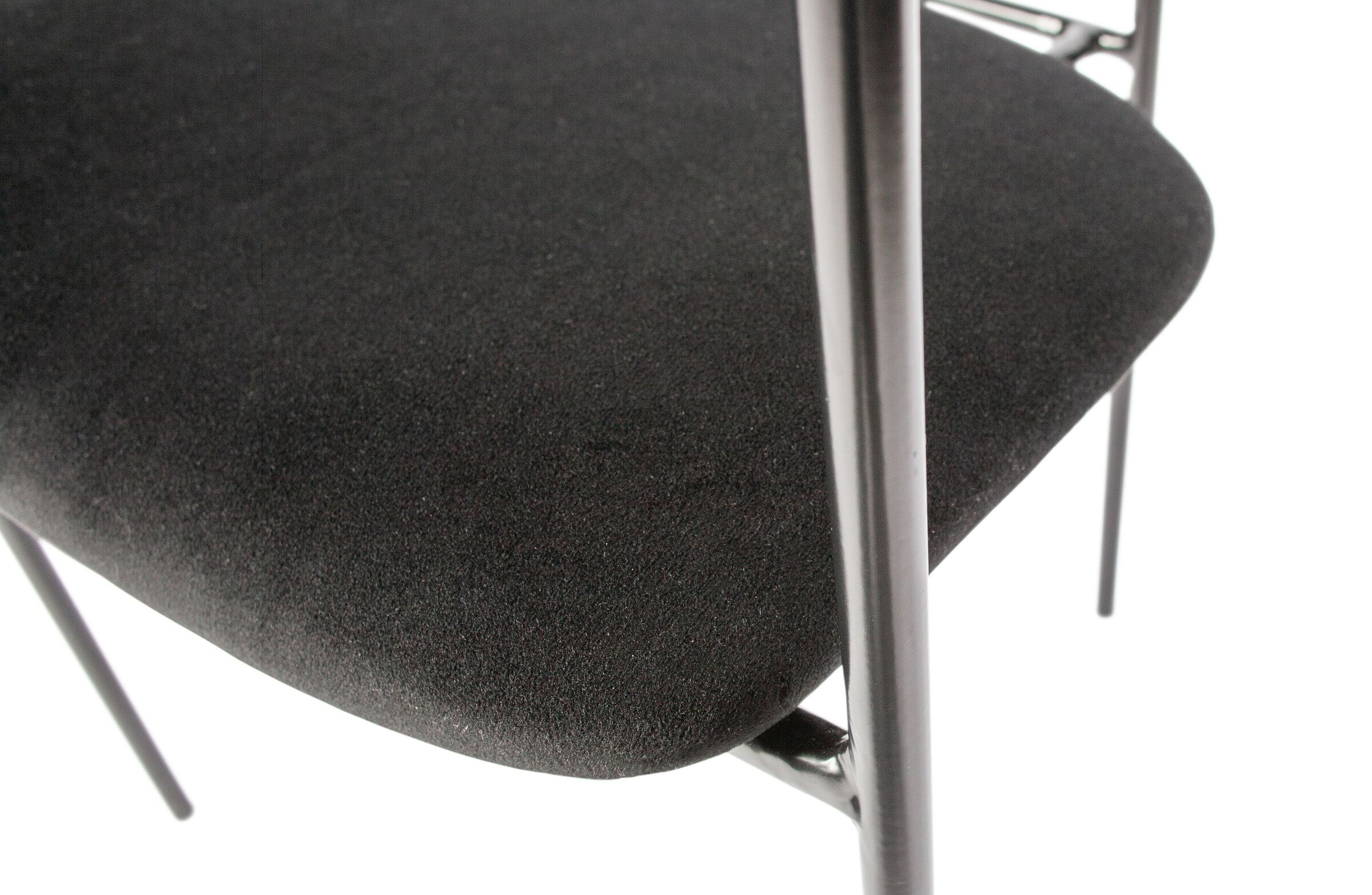 WOOOD Eetkamerstoel 'Ivy' Velvet, kleur Zwart