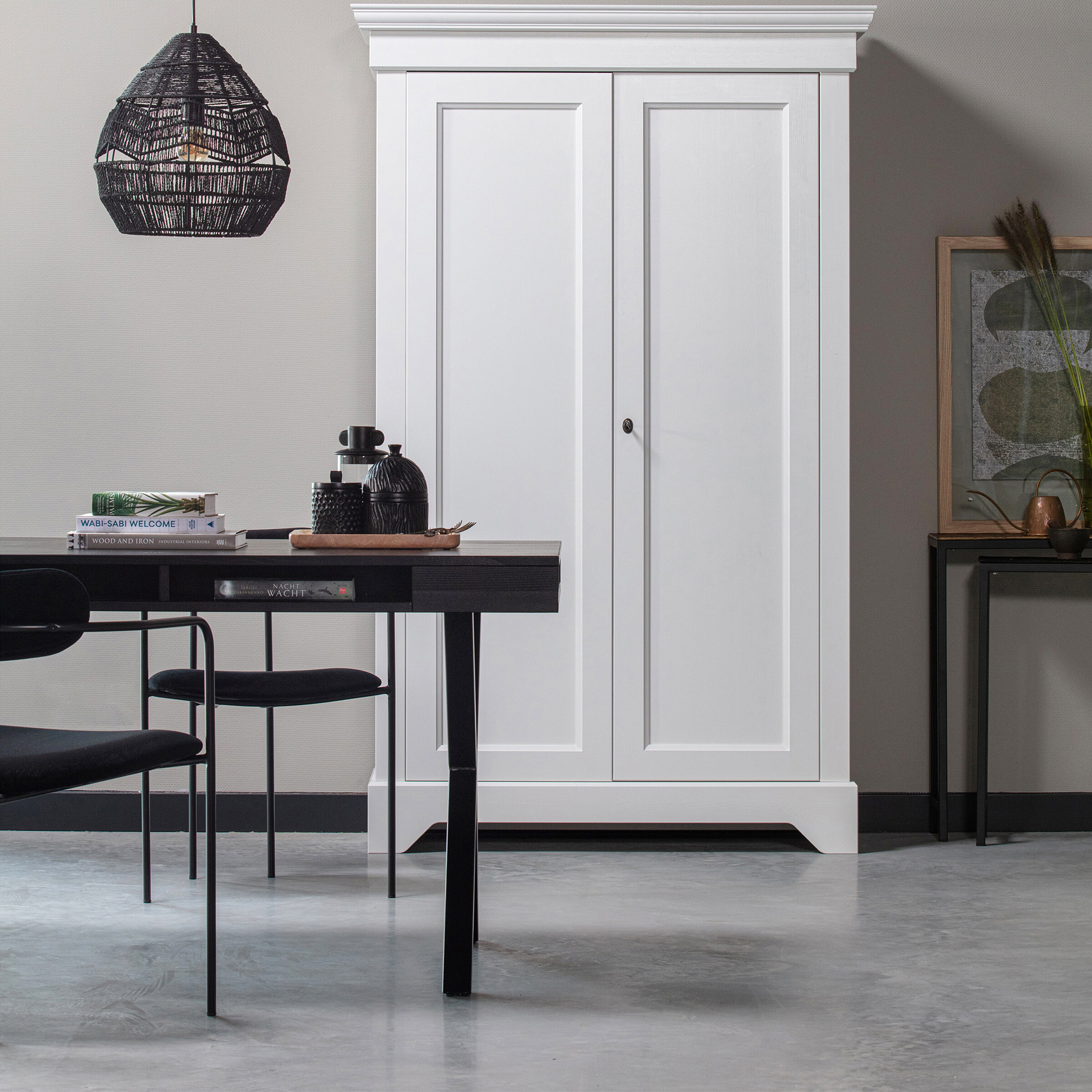 WOOOD Eetkamerstoel 'Ivy' Velvet, kleur Zwart