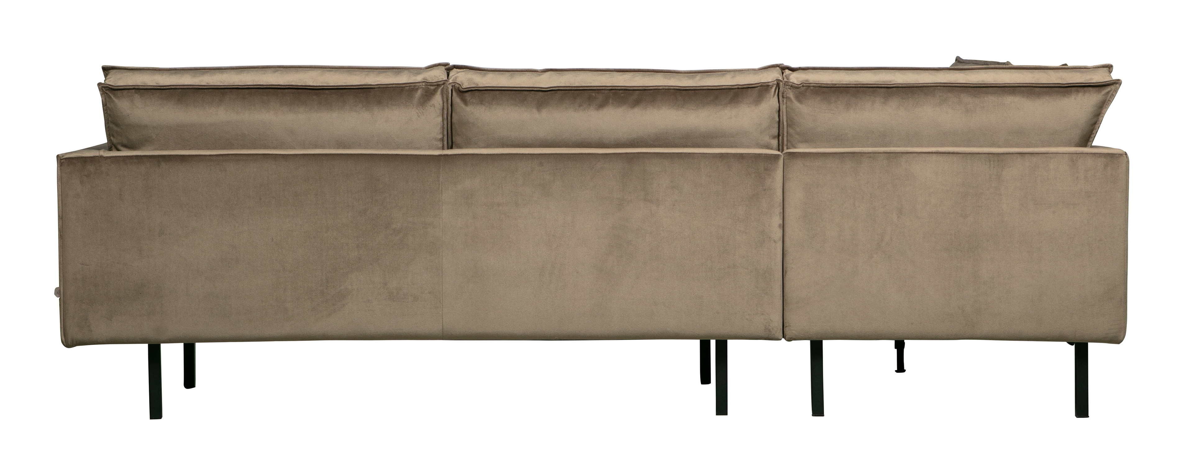 WOOOD Hoekbank 'Rodeo' Links, Velvet, kleur Taupe