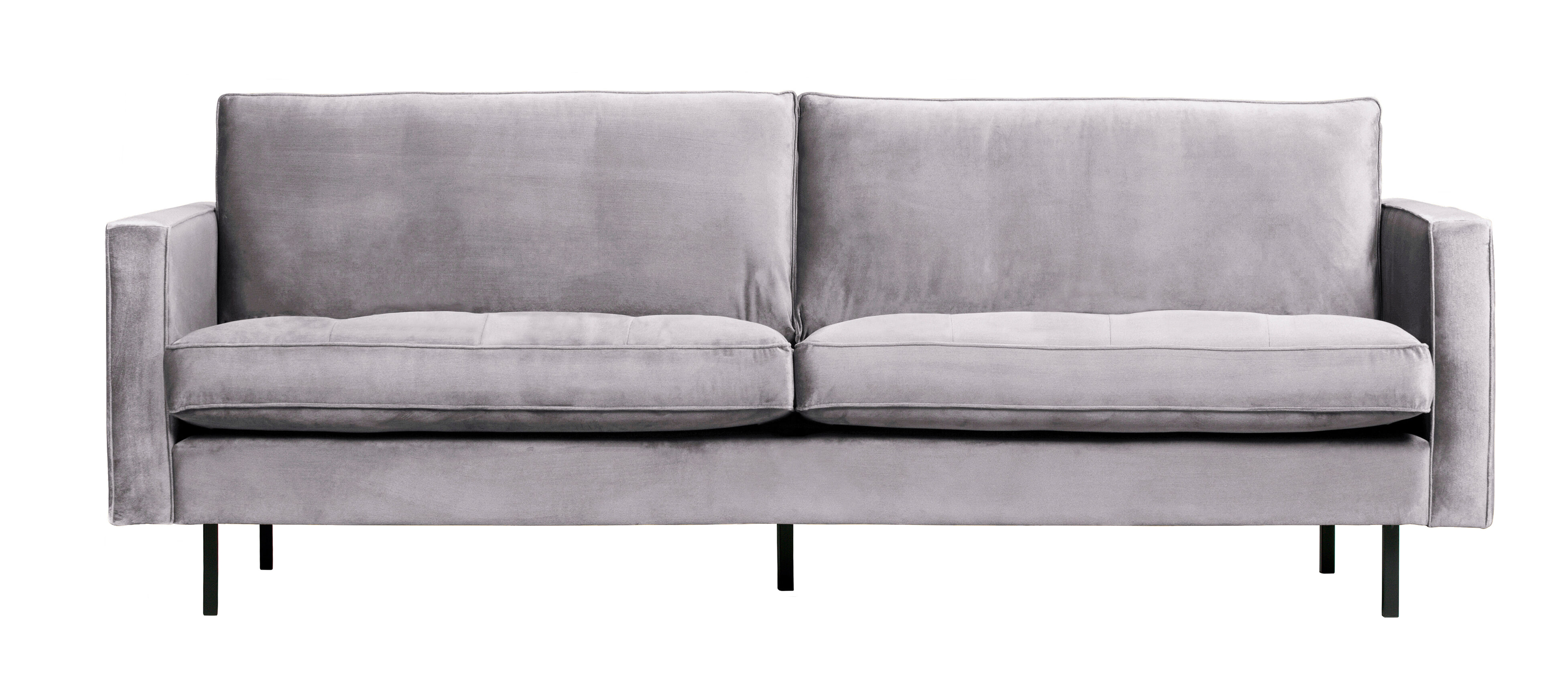 BePureHome Bank 'Rodeo' 2,5-zits, Velvet, kleur Lichtgrijs BePureHome Bank 'Rodeo' 2,5-zits, Velvet, kleur Lichtgrijs