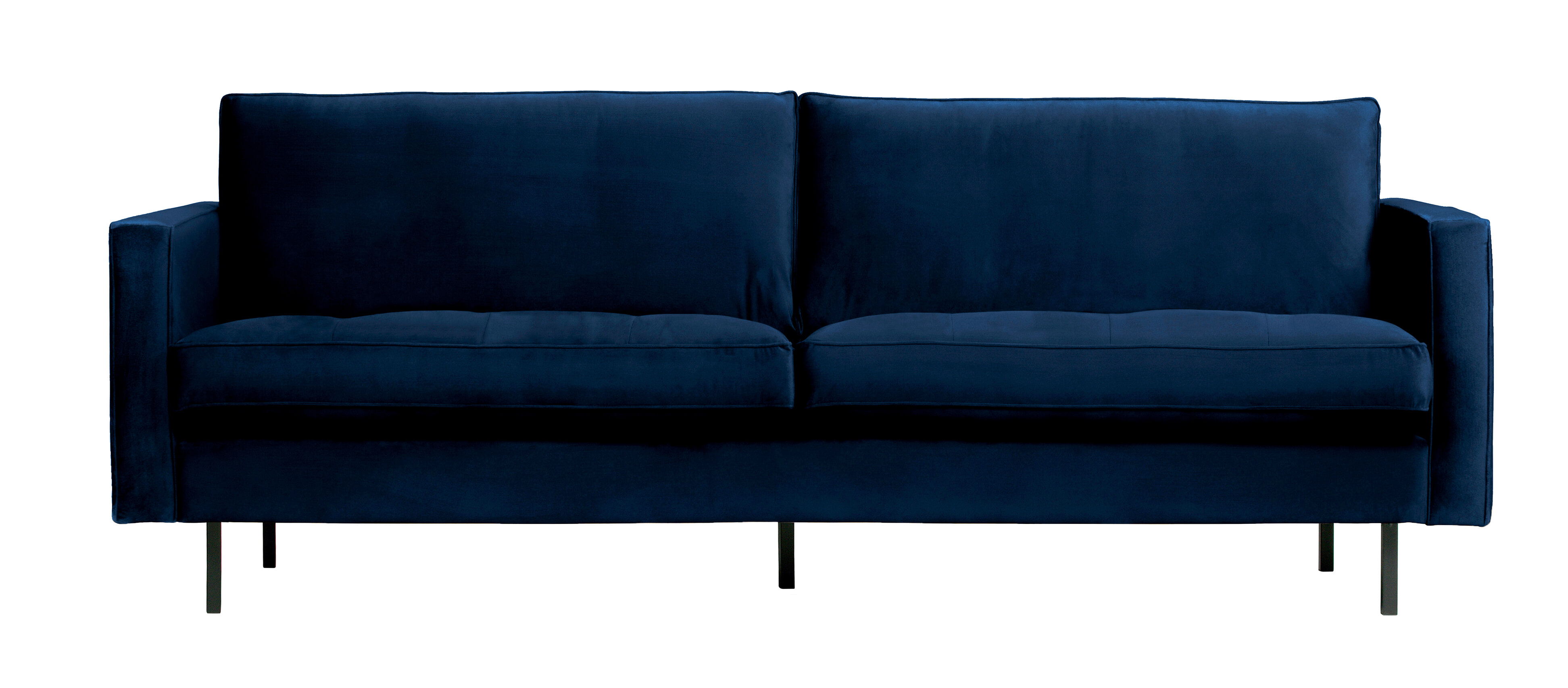 BePureHome Bank 'Rodeo' 2,5-zits, Velvet, kleur Dark Blue BePureHome Bank 'Rodeo' 2,5-zits, Velvet, kleur Dark Blue