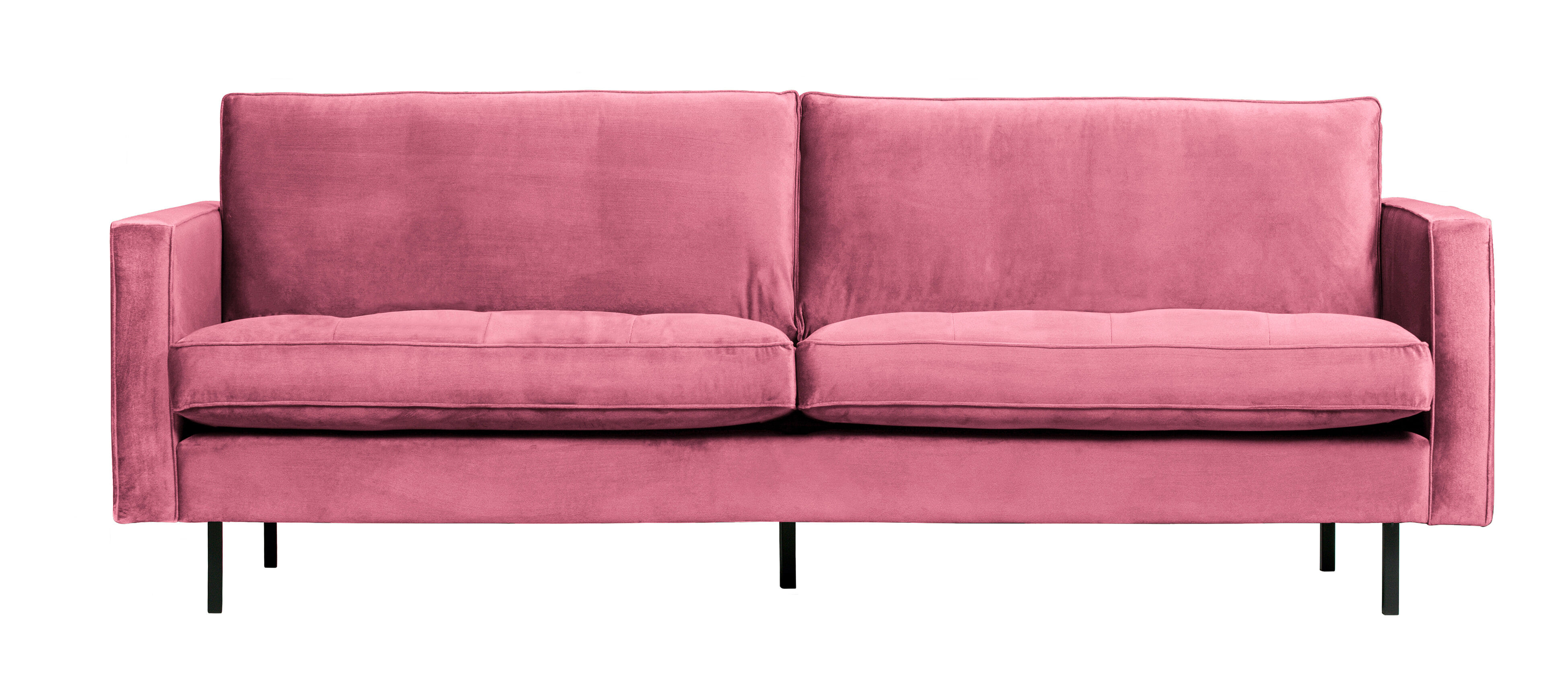BePureHome Bank 'Rodeo' 2,5-zits, Velvet, kleur Roze BePureHome Bank 'Rodeo' 2,5-zits, Velvet, kleur Roze