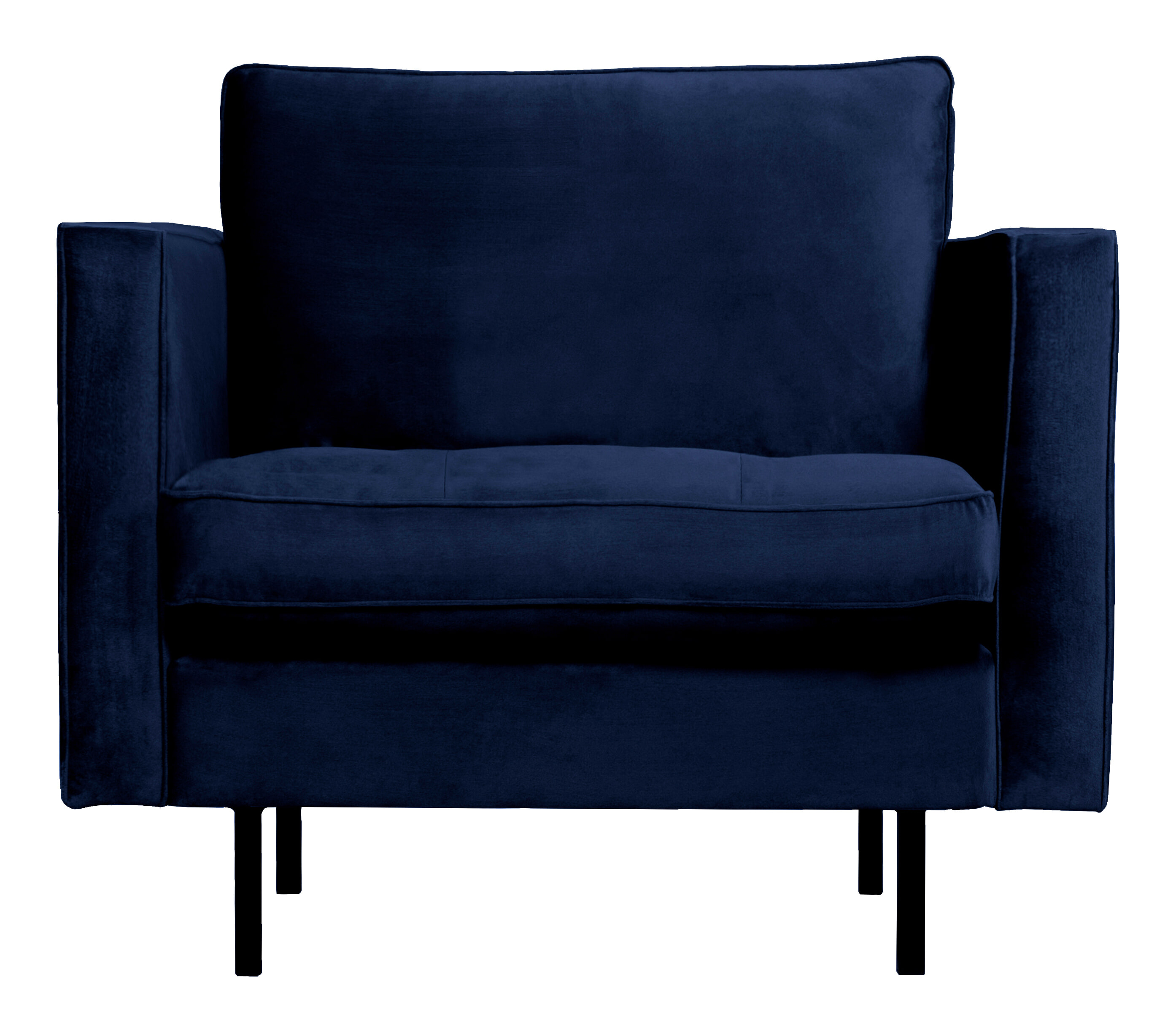 BePureHome Fauteuil 'Rodeo' Velvet, kleur Dark Blue BePureHome Fauteuil 'Rodeo' Velvet, kleur Dark Blue