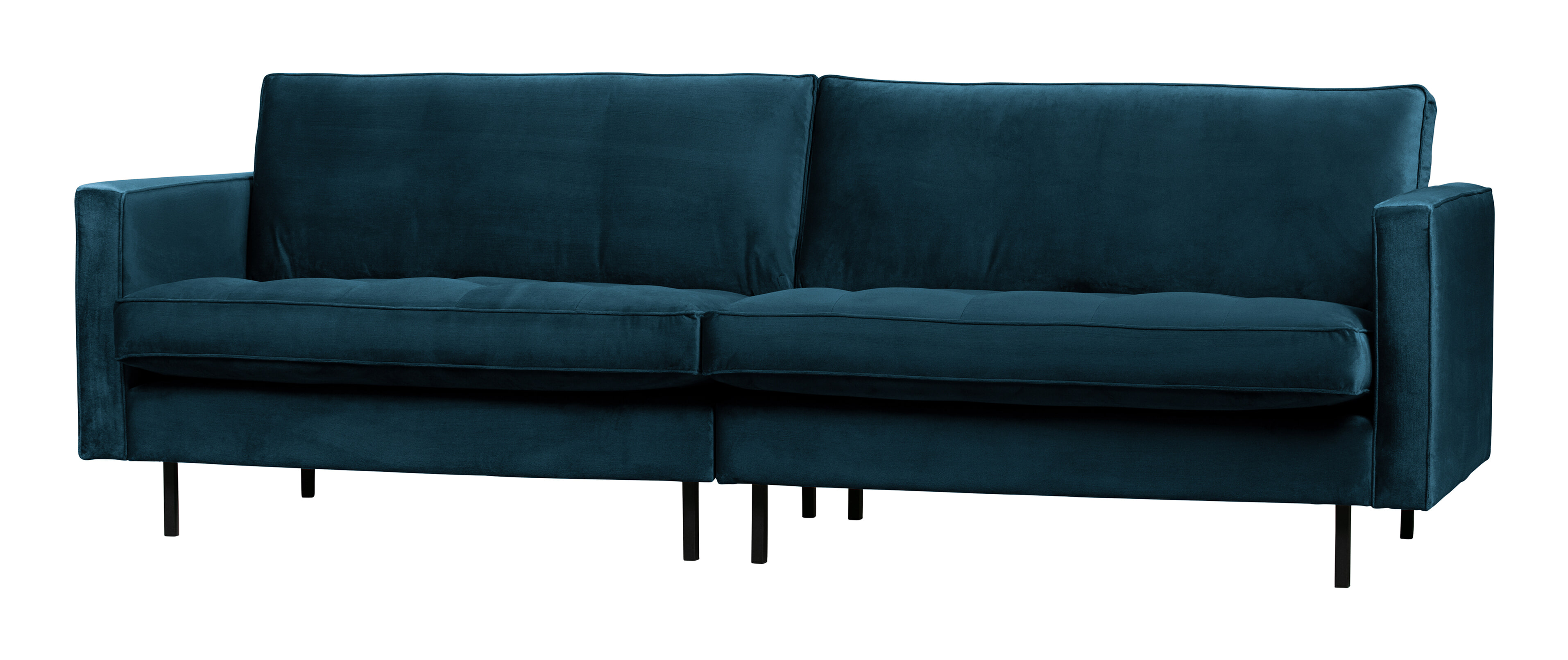 WOOOD Bank 'Rodeo' 3-zits, Velvet, kleur Blauw