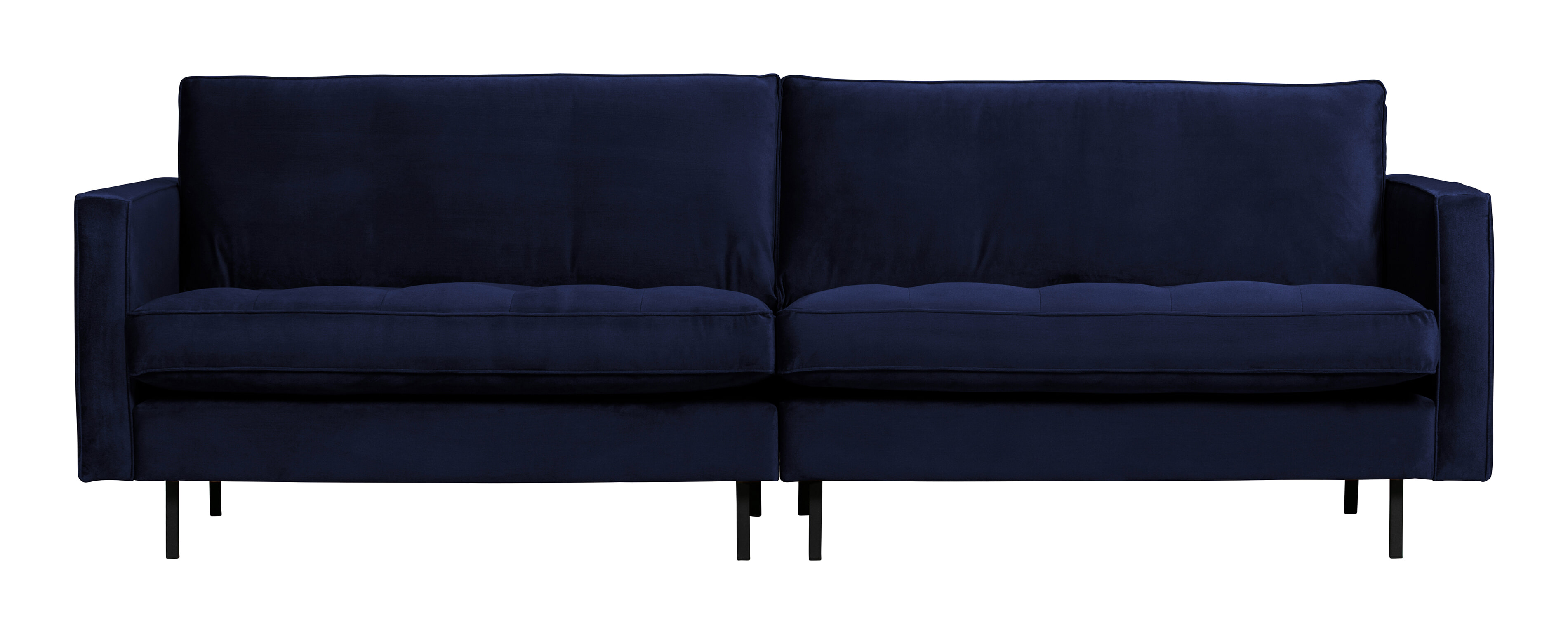 BePureHome Bank 'Rodeo' 3-zits, Velvet, kleur Dark Blue BePureHome Bank 'Rodeo' 3-zits, Velvet, kleur Dark Blue