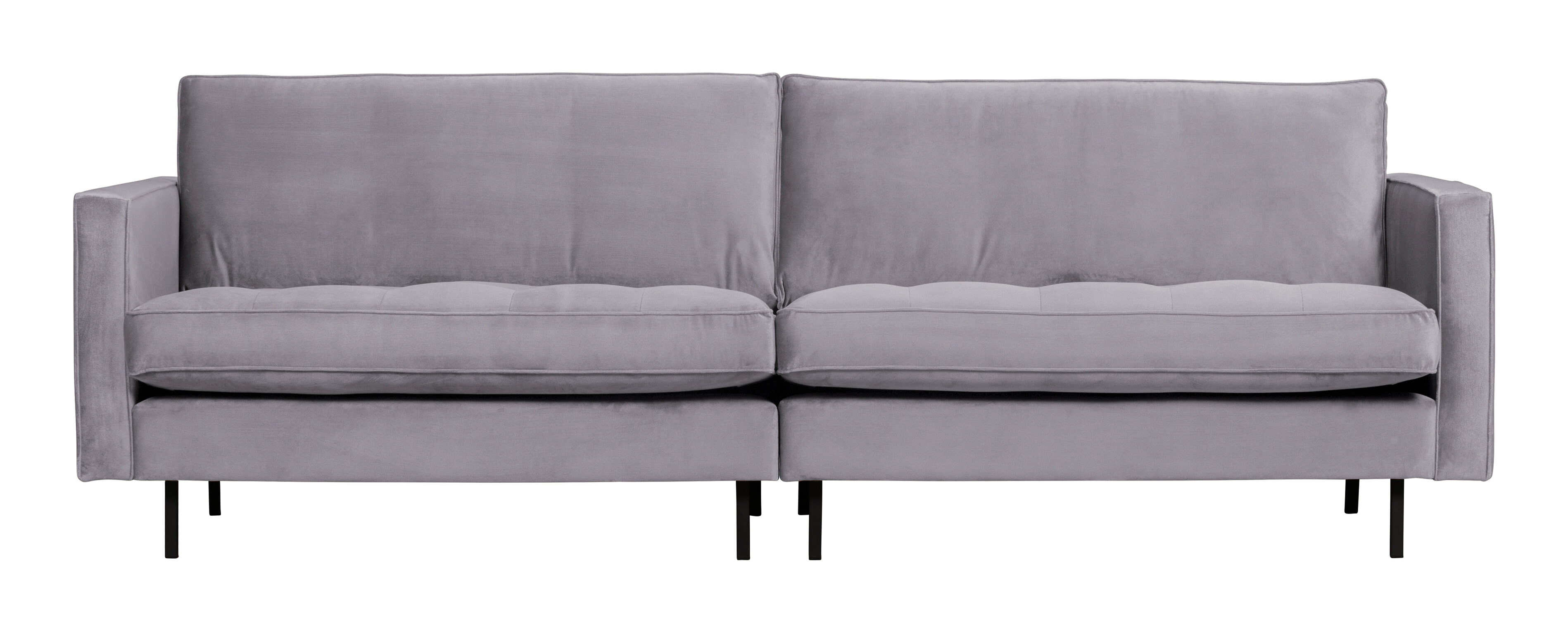 BePureHome Bank 'Rodeo' 3-zits, Velvet, kleur Lichtgrijs BePureHome Bank 'Rodeo' 3-zits, Velvet, kleur Lichtgrijs