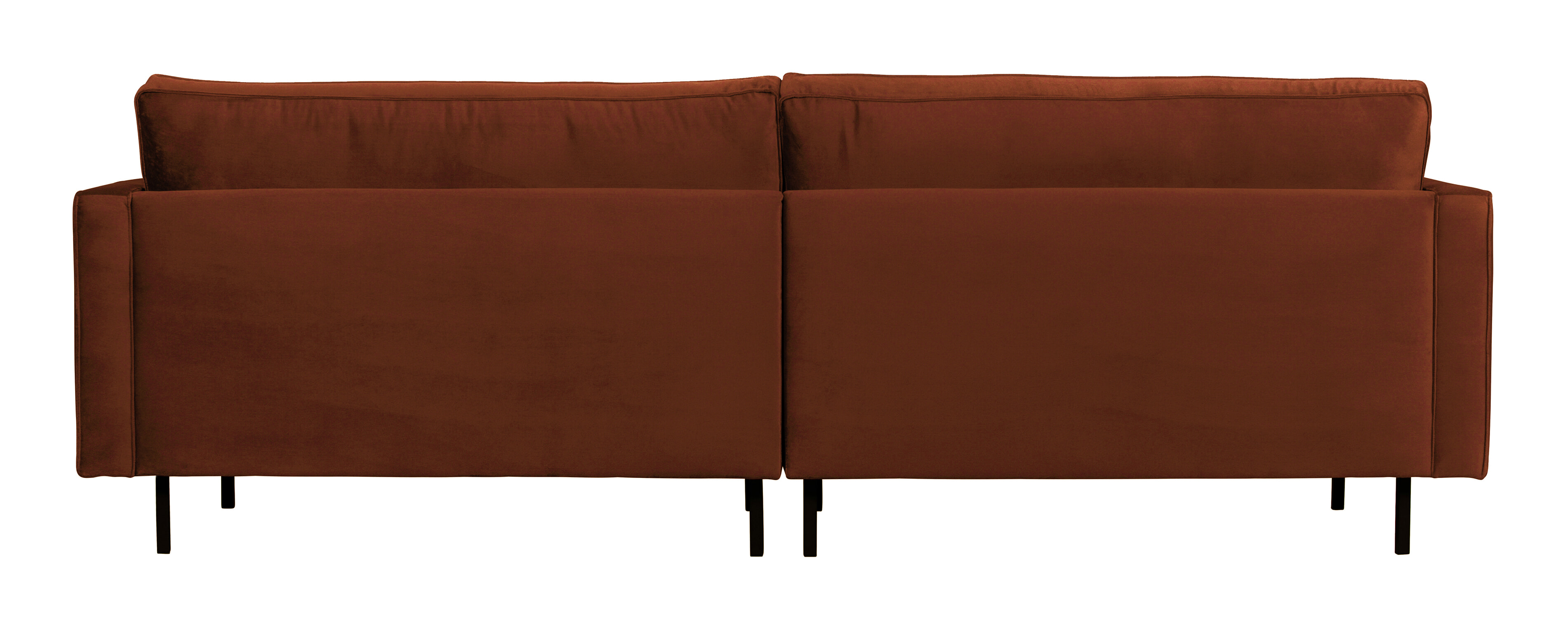 WOOOD Bank 'Rodeo' 3-zits, Velvet, kleur Roestbruin