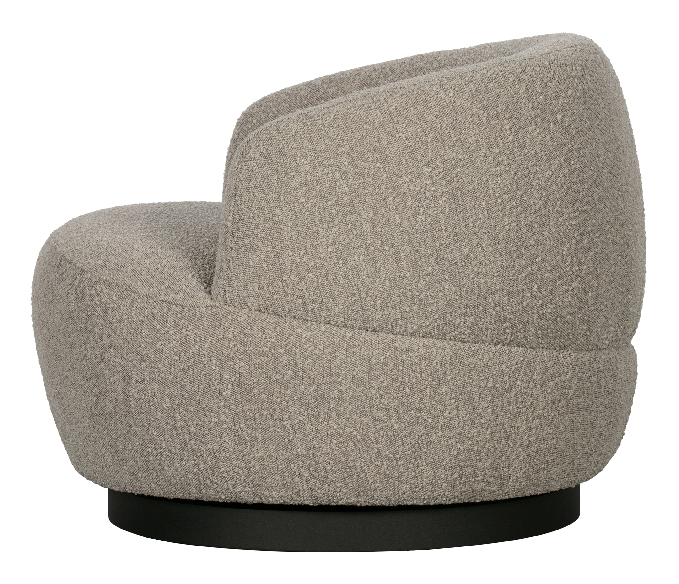 WOOOD Draaifauteuil 'Woolly' Bouclé, kleur Naturel