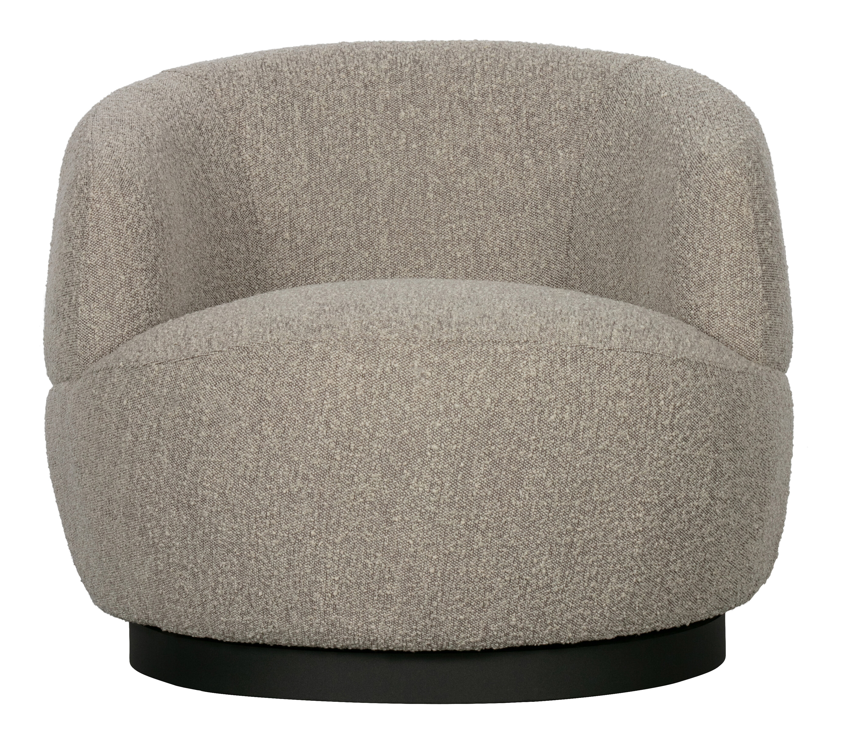 WOOOD Draaifauteuil 'Woolly' Bouclé, kleur Naturel