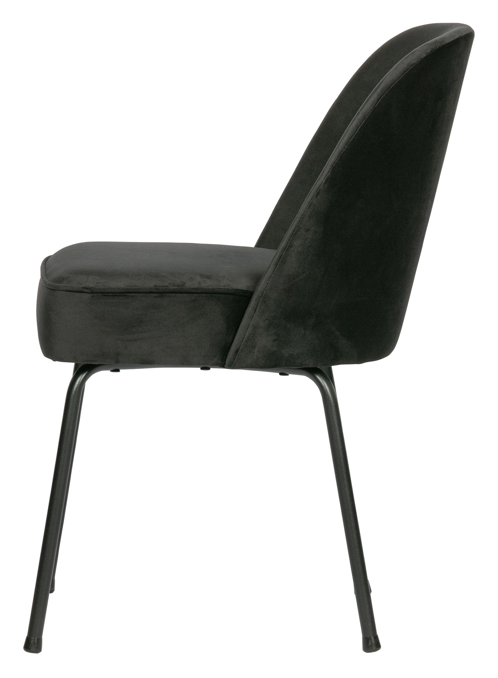 WOOOD Eetkamerstoel 'Vogue' Velvet, kleur Zwart