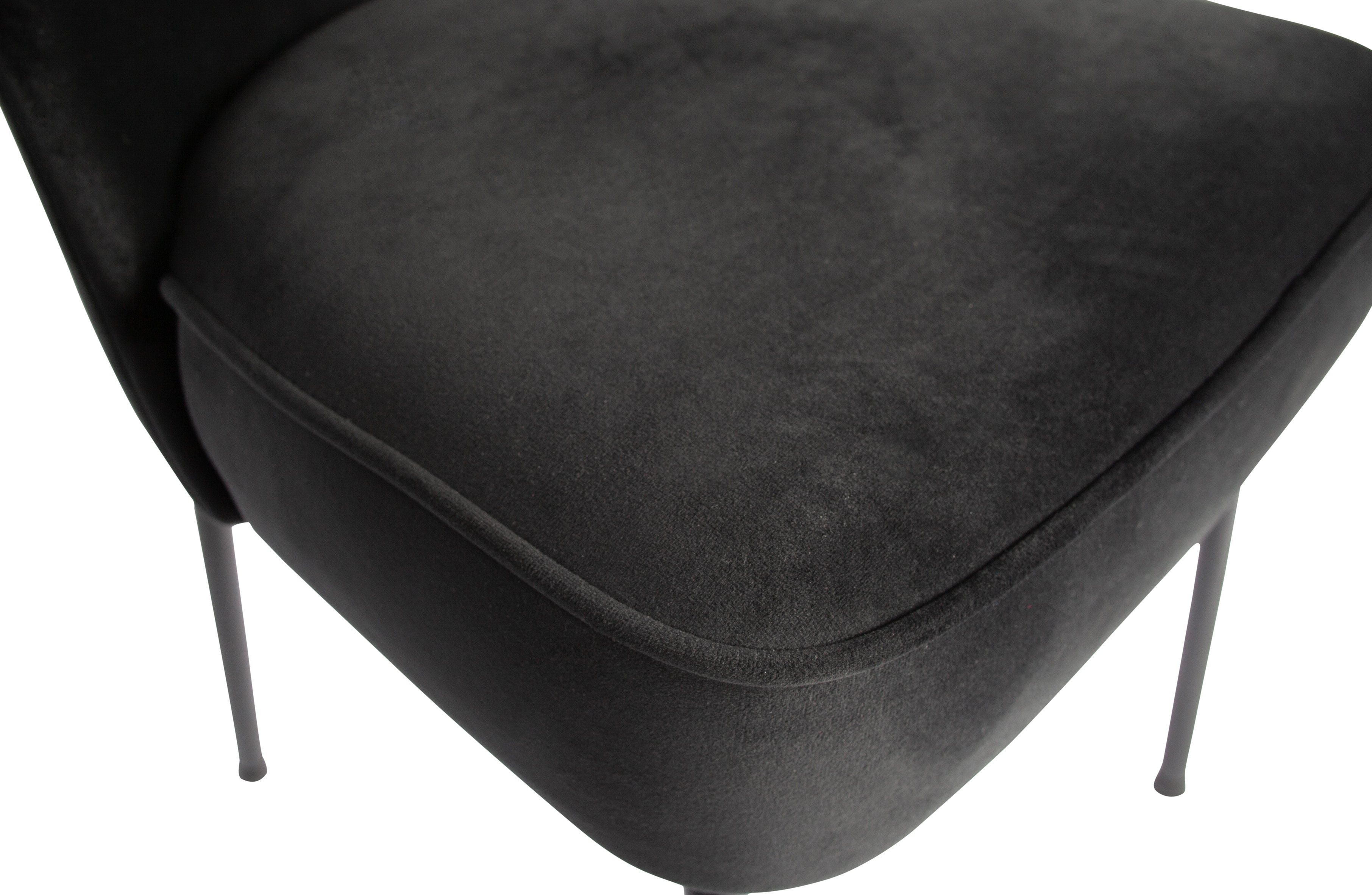 WOOOD Eetkamerstoel 'Vogue' Velvet, kleur Zwart